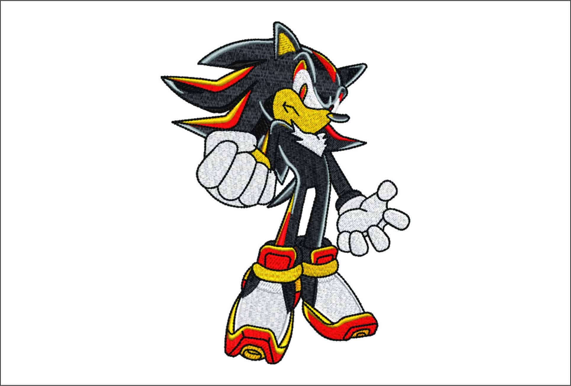 Shadow the Hedgehog Simple - Nike embroidery design file - instant download