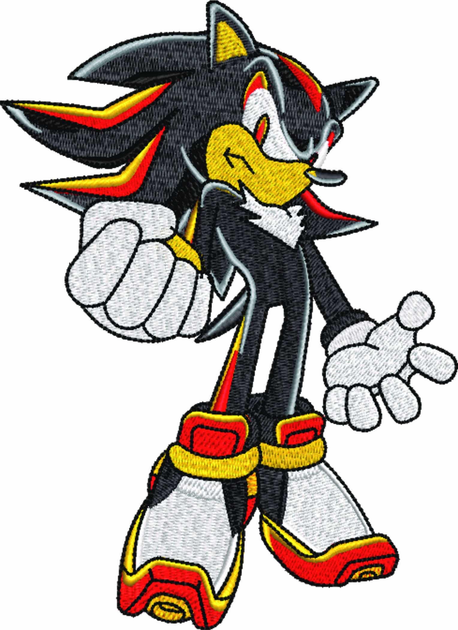Shadow the Hedgehog Simple - Nike embroidery design file - instant download — view 5