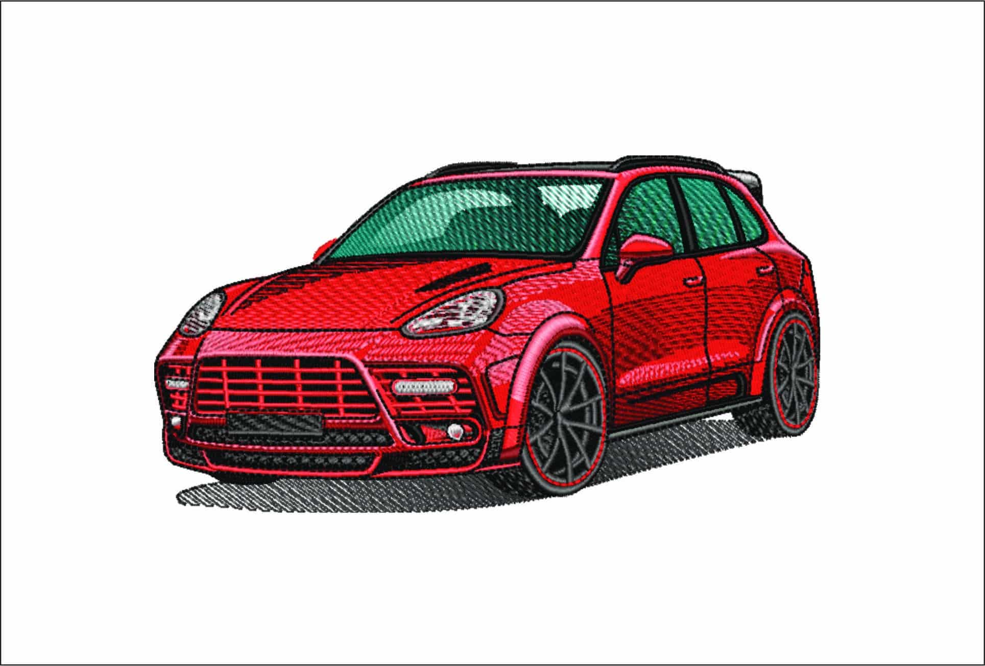 Porsche Cayenne GTS - Swoosh - Nike Car embroidery design - instant download