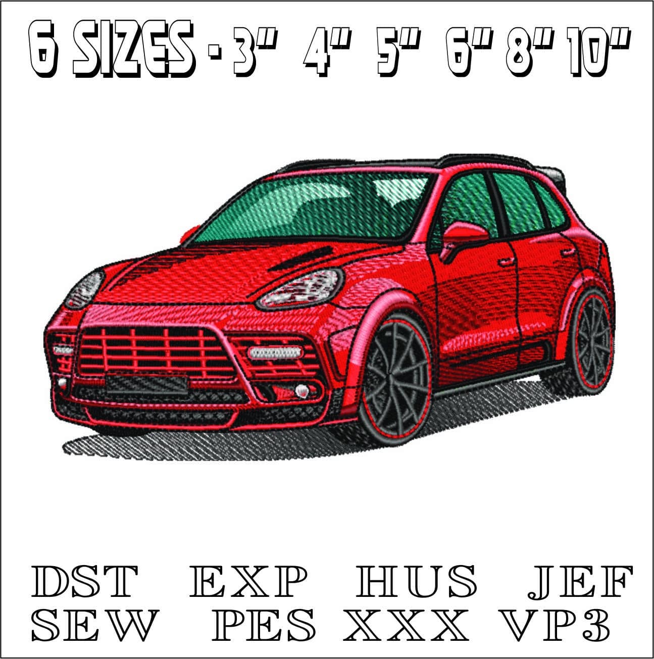 Porsche Cayenne GTS - Swoosh - Nike Car embroidery design - instant download — view 2