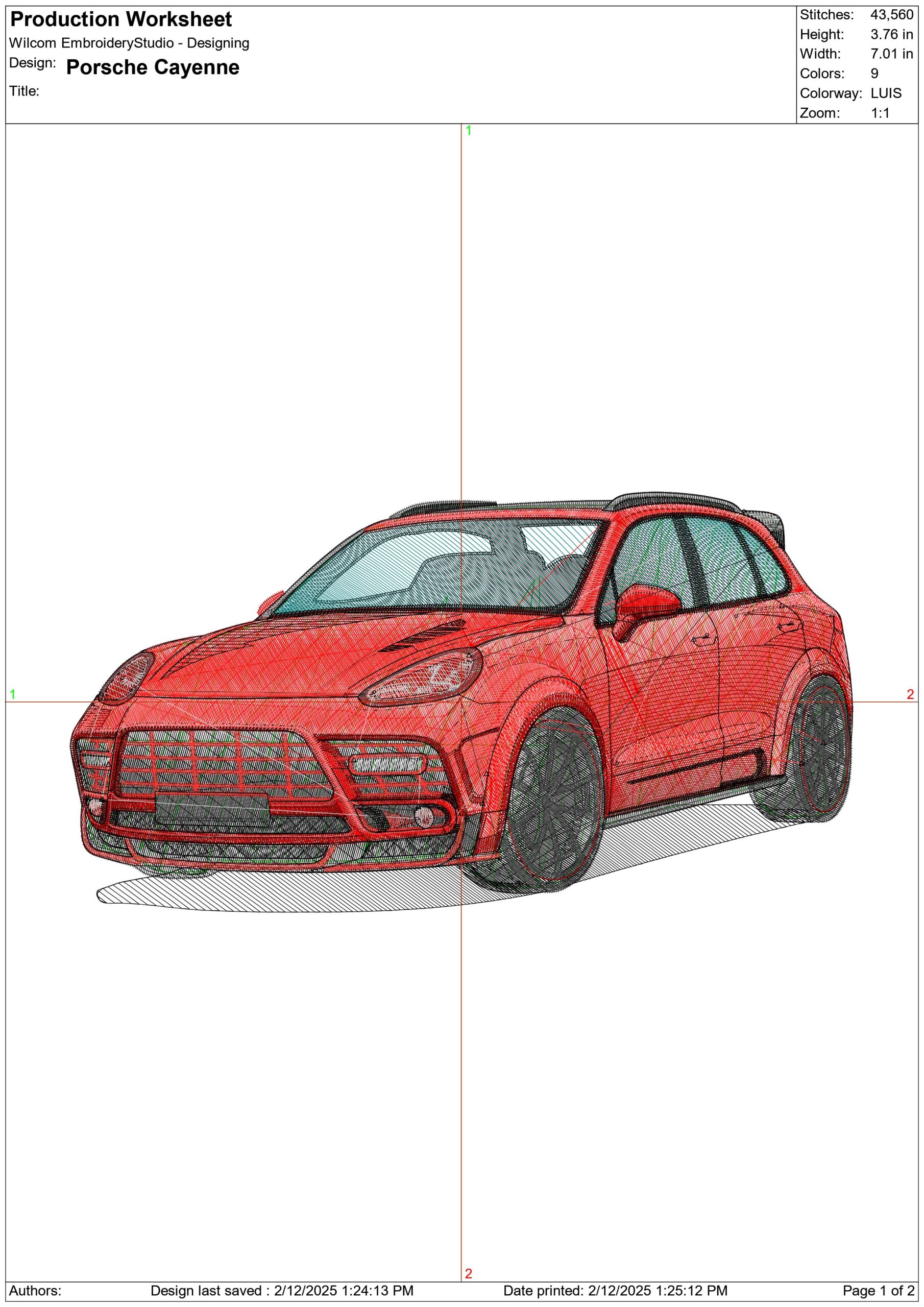 Porsche Cayenne GTS - Swoosh - Nike Car embroidery design - instant download — view 3