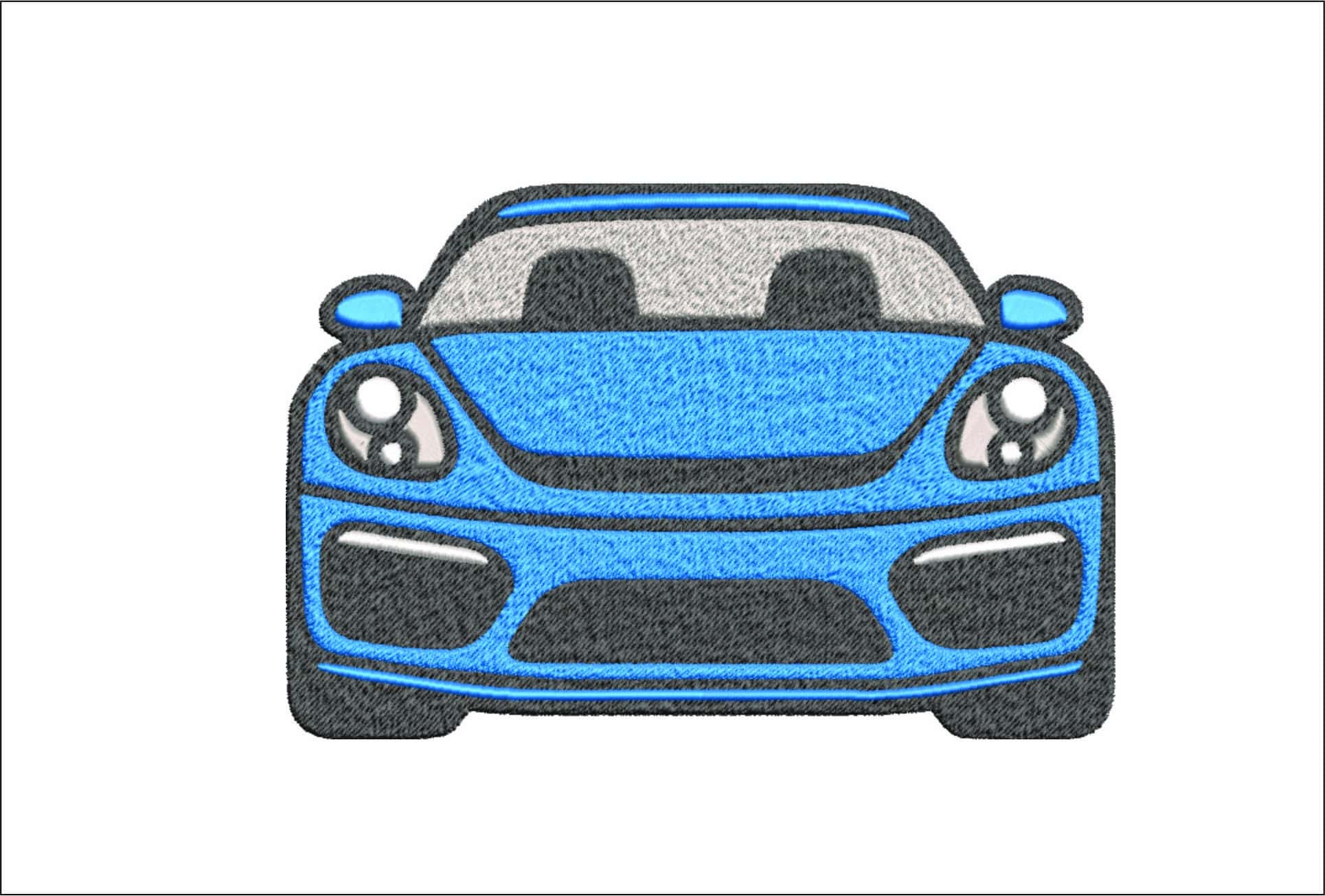 Porsche Cayman GTS Stylised- Swoosh - Nike Car embroidery design - instant download