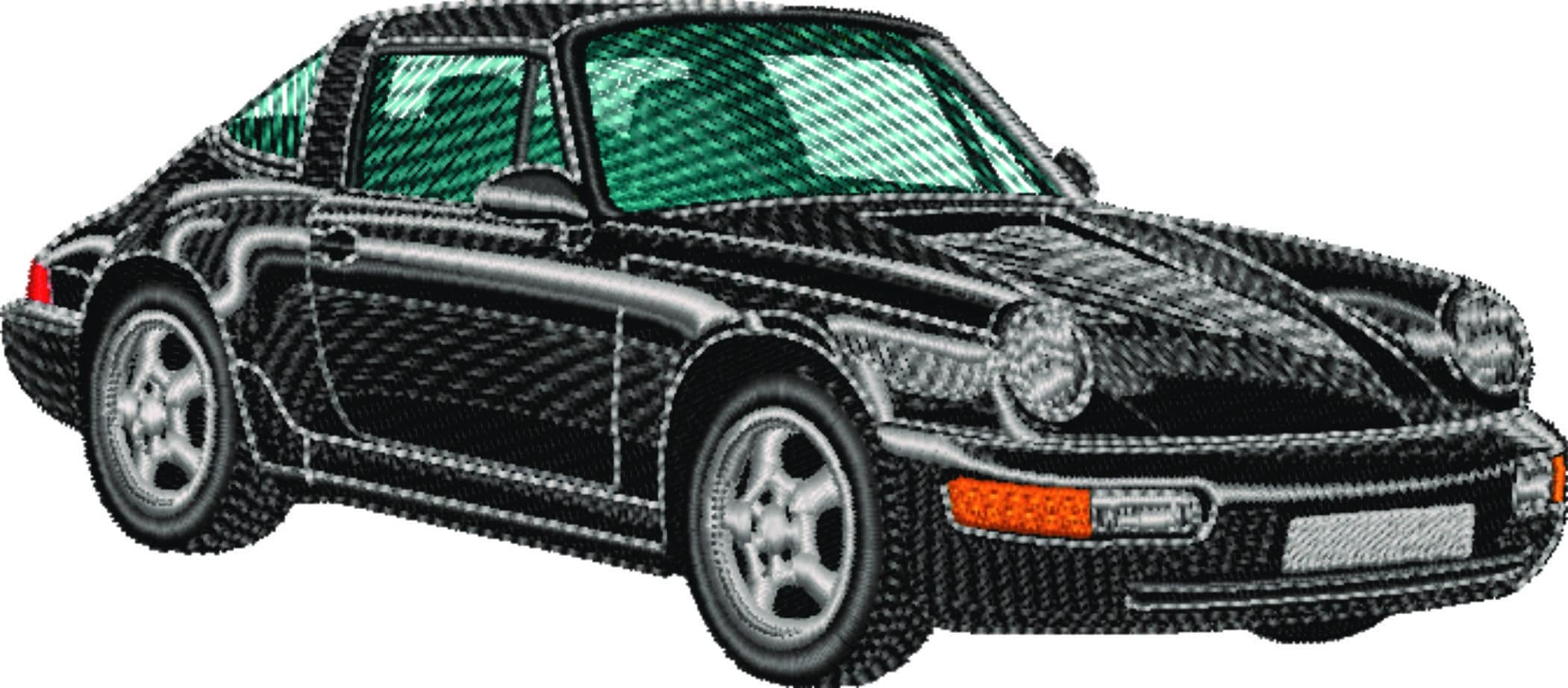 Porsche 964 - Swoosh - Nike Car embroidery design - instant download — view 5