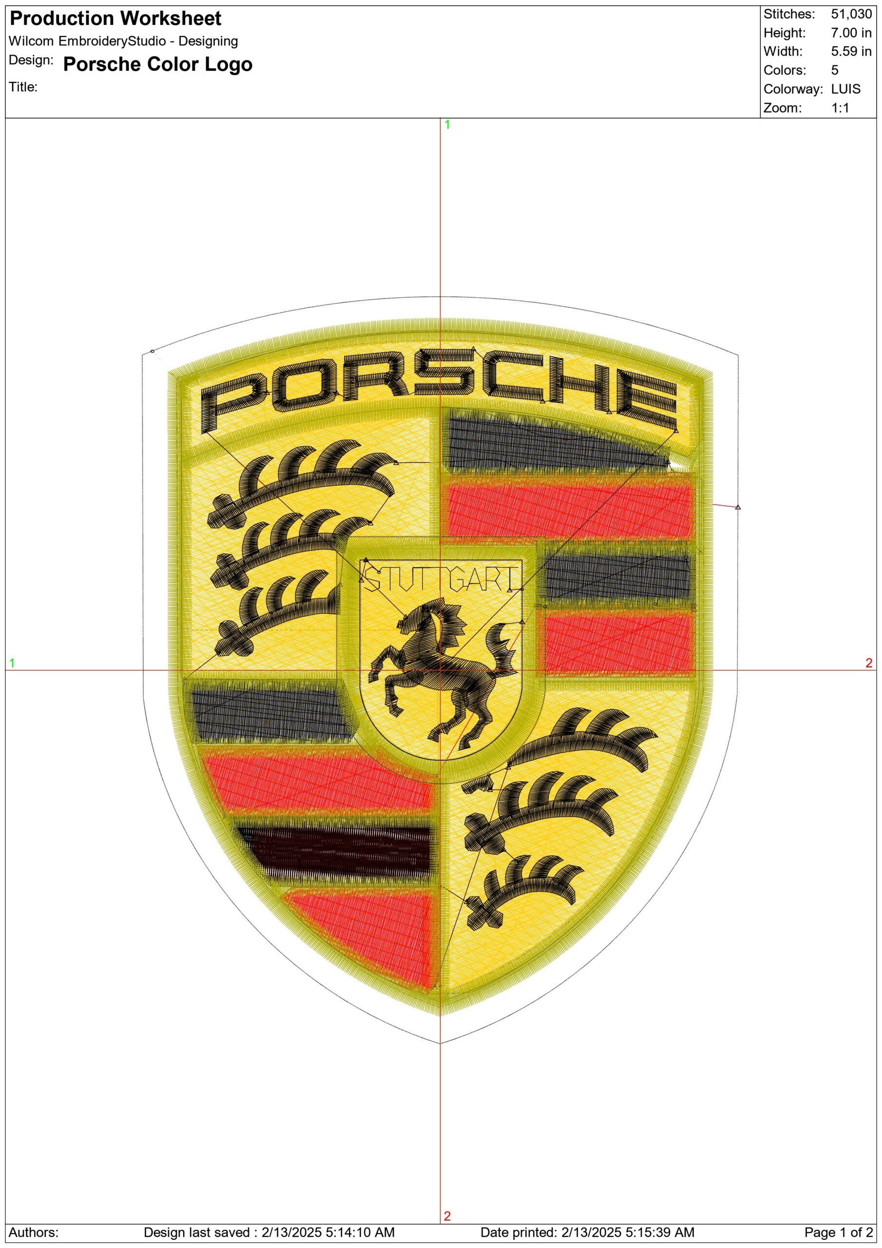 Porsche Logo - Swoosh - Nike Car embroidery design - instant download — view 3