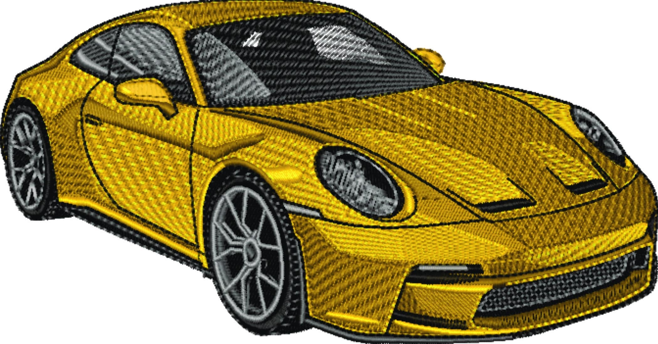 Porsche 911 - Swoosh - Nike Car embroidery design - instant download — view 5