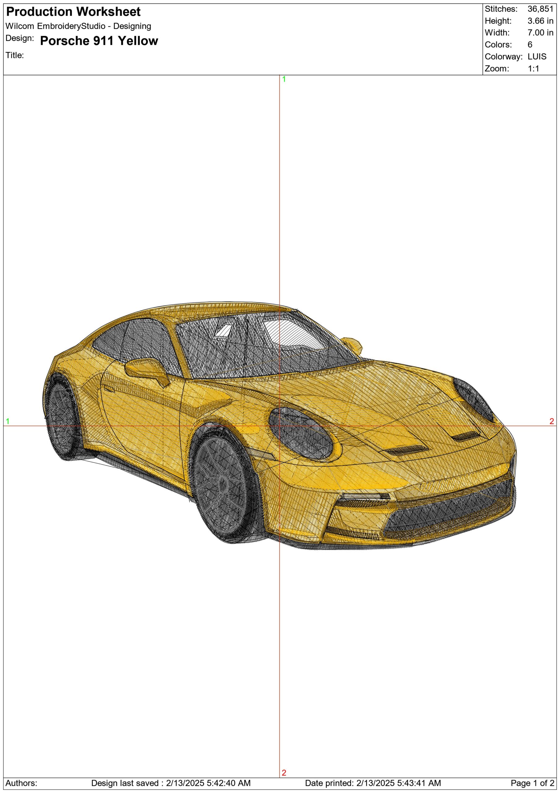 Porsche 911 - Swoosh - Nike Car embroidery design - instant download — view 3