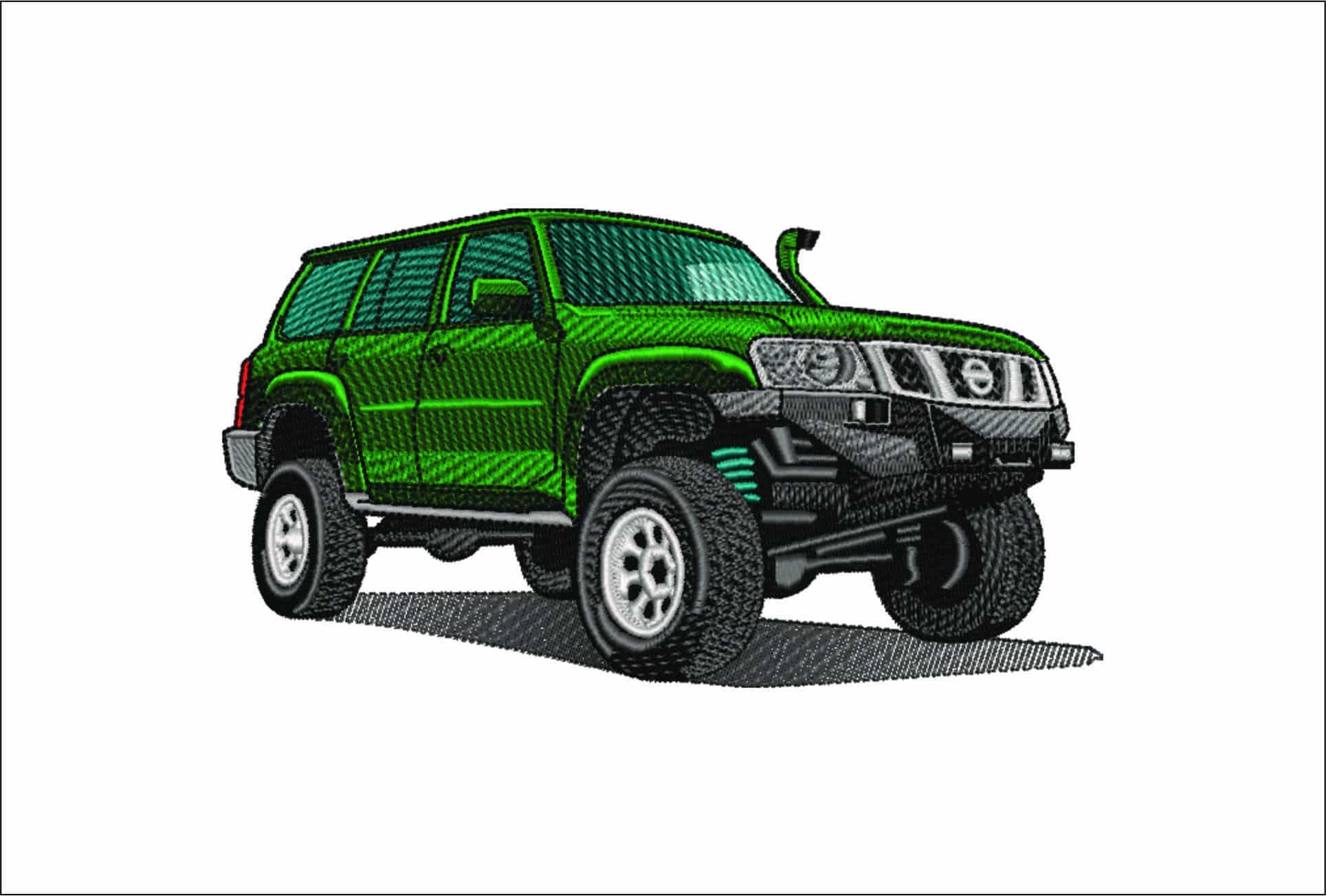Nissan Patrol - Swoosh - Nike Car embroidery design - instant download