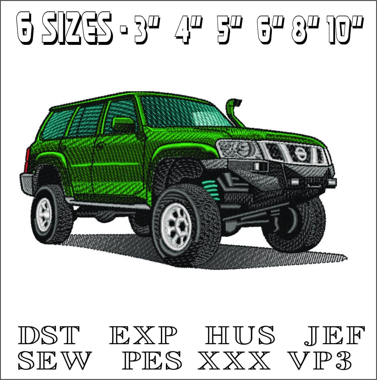 Nissan Patrol - Swoosh - Nike Car embroidery design - instant download — view 2
