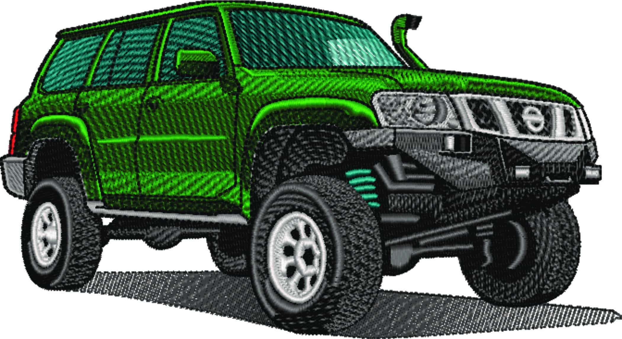 Nissan Patrol - Swoosh - Nike Car embroidery design - instant download — view 5