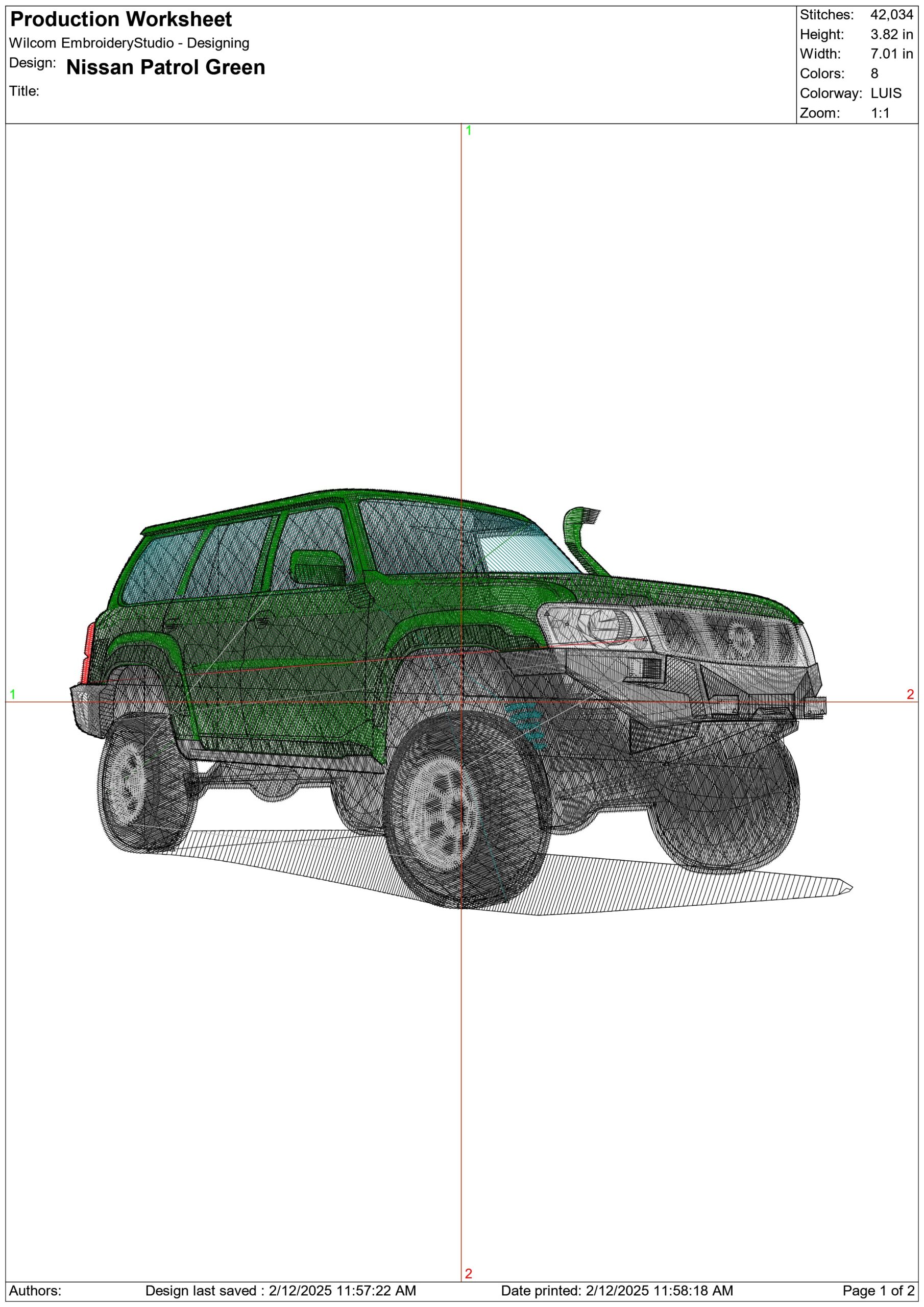 Nissan Patrol - Swoosh - Nike Car embroidery design - instant download — view 3