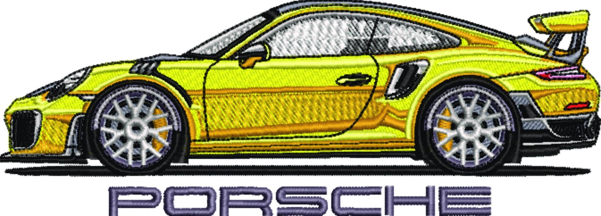 Porsche 911 GT3 RS with Logo - Swoosh - Nike Car embroidery design - instant download — view 5
