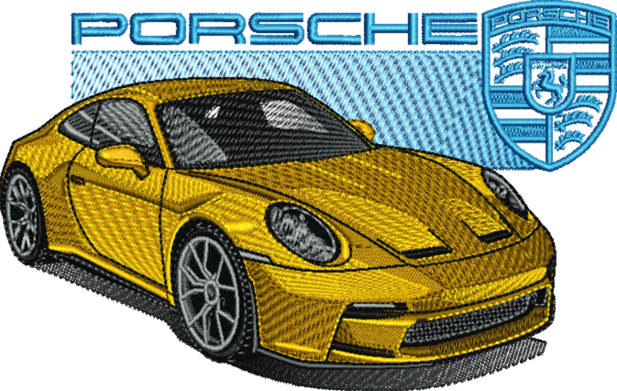 Porsche 911 with Logo - Swoosh - Nike Car embroidery design - instant download — view 5
