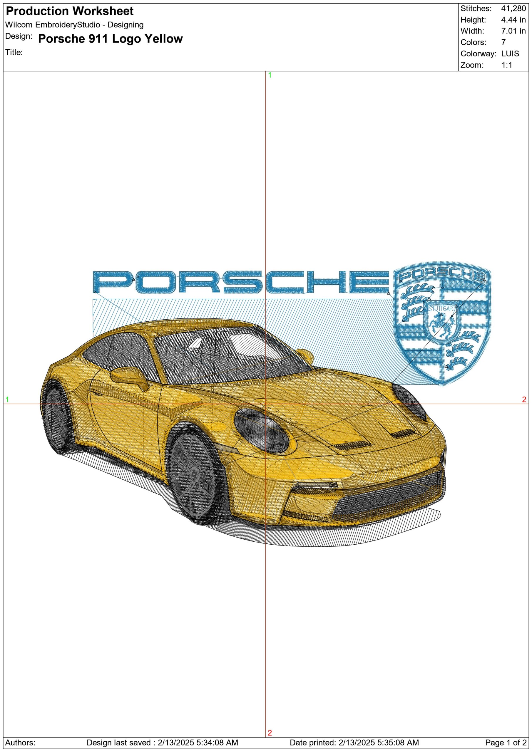 Porsche 911 with Logo - Swoosh - Nike Car embroidery design - instant download — view 3