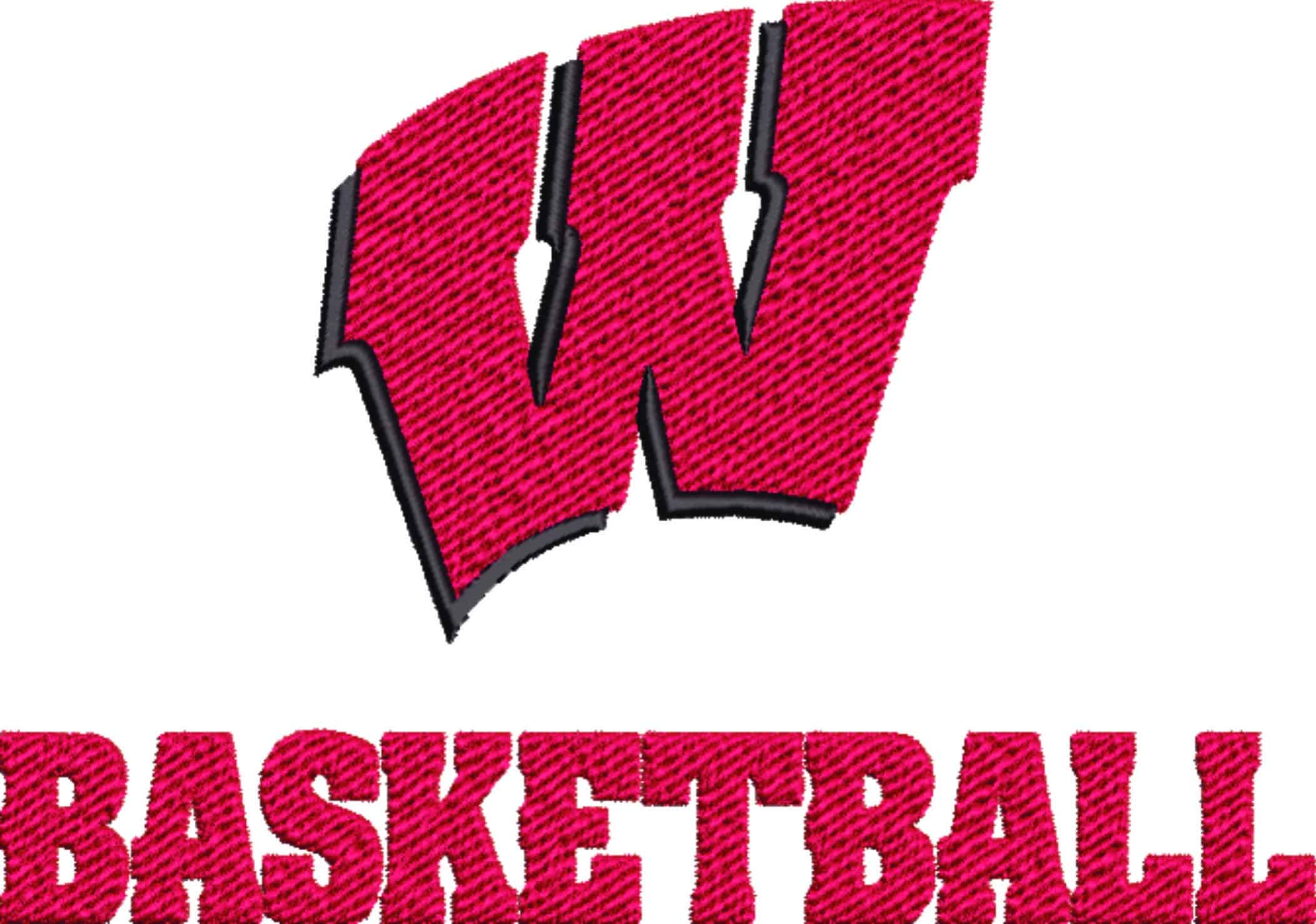 Wisconsin Badgers with Logo - NCAA College embroidery design - instant download — view 4