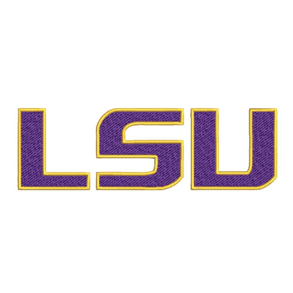 LSU Fighting Tigers Logo embroidery design - Louisiana State University Football College Logo 2 to 3.5 inch
