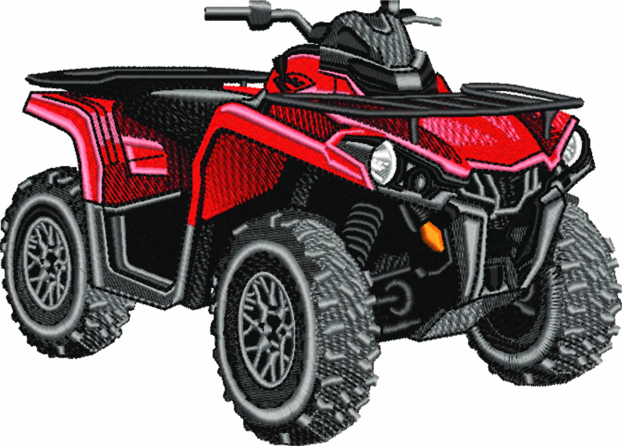 ATV Red - Swoosh - Nike Car embroidery design - instant download — view 4