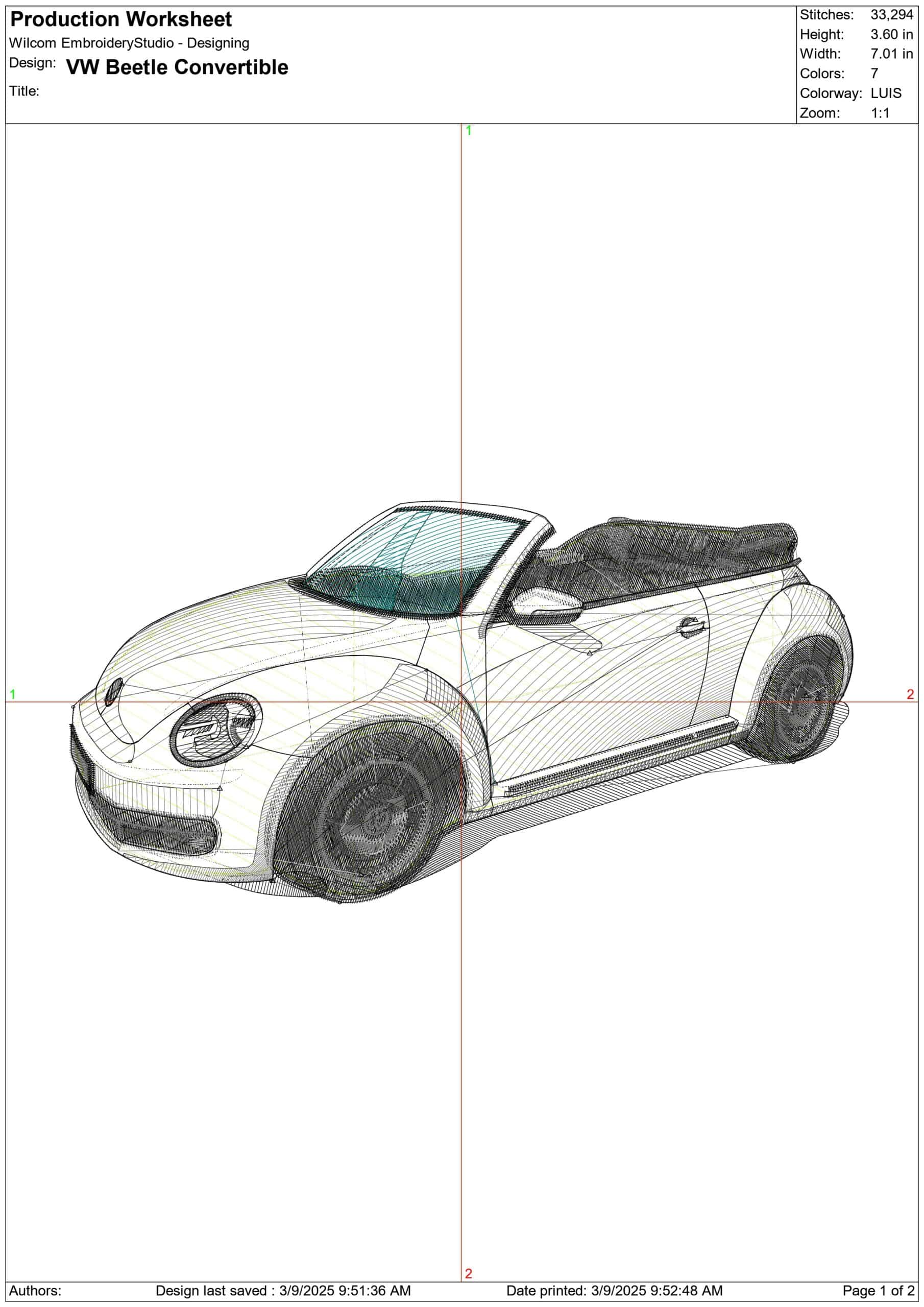 VW Convertible Beetle Car - Swoosh - Nike Car embroidery design - instant download — view 3