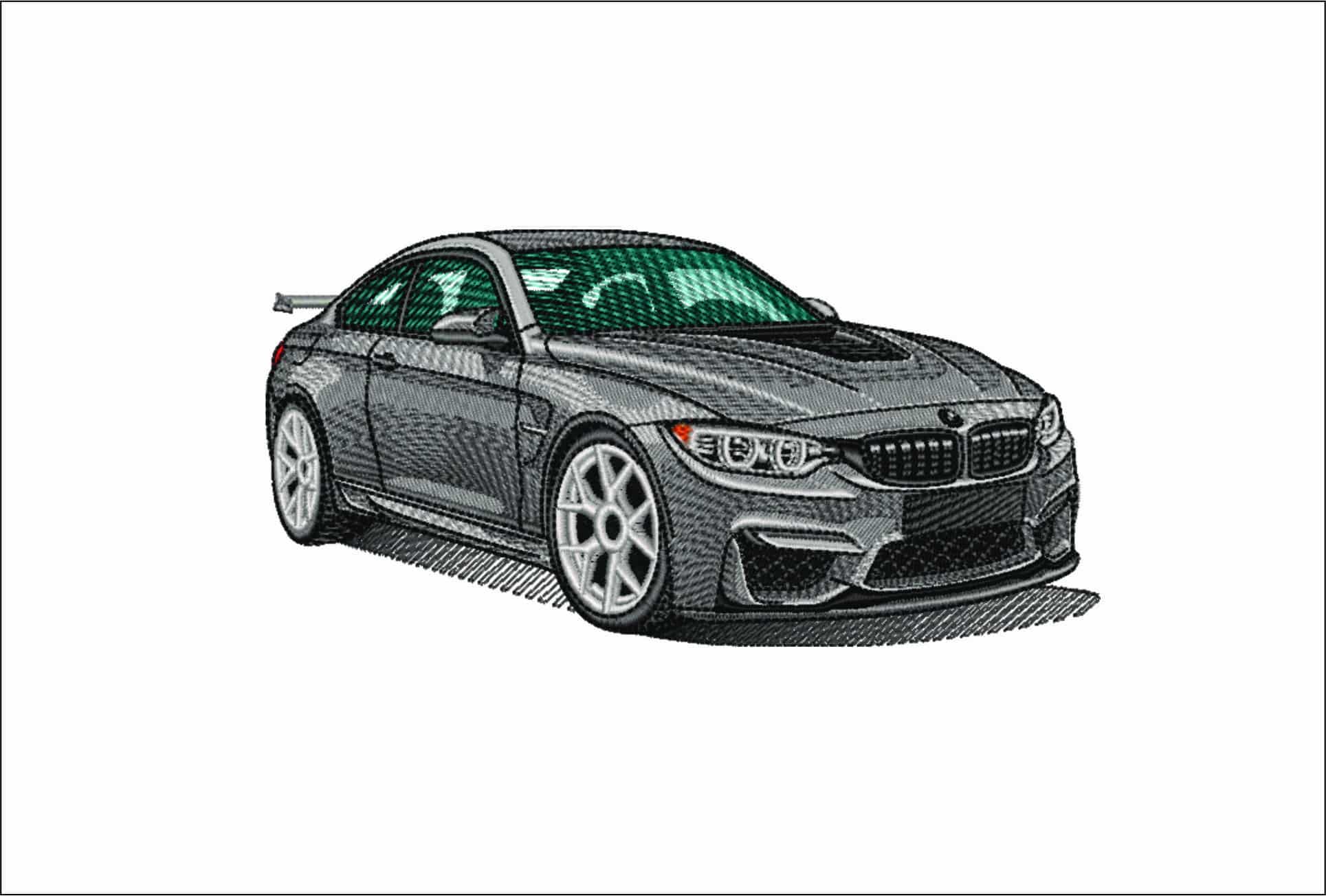 2024 BMW M3 Sports Car - Swoosh - Nike Car embroidery design - instant download