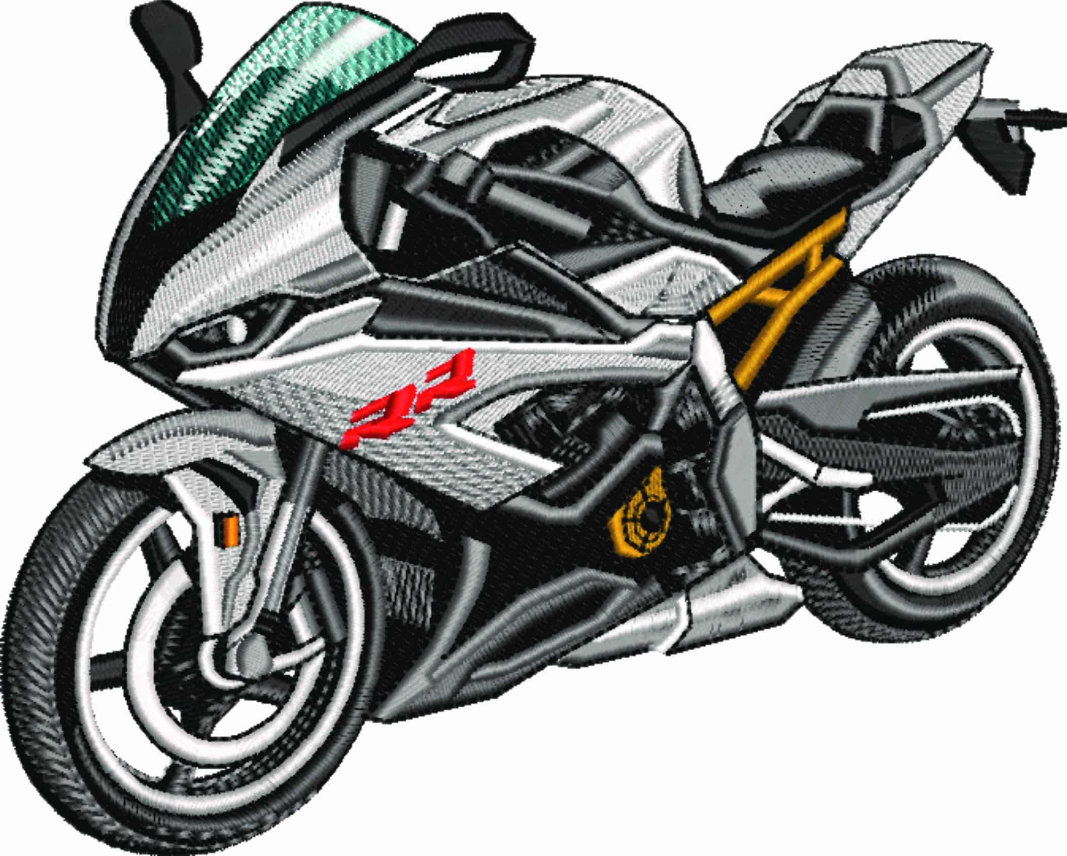 BMW 1000 RR Motorbike - Swoosh - Nike Car embroidery design - instant download — view 4