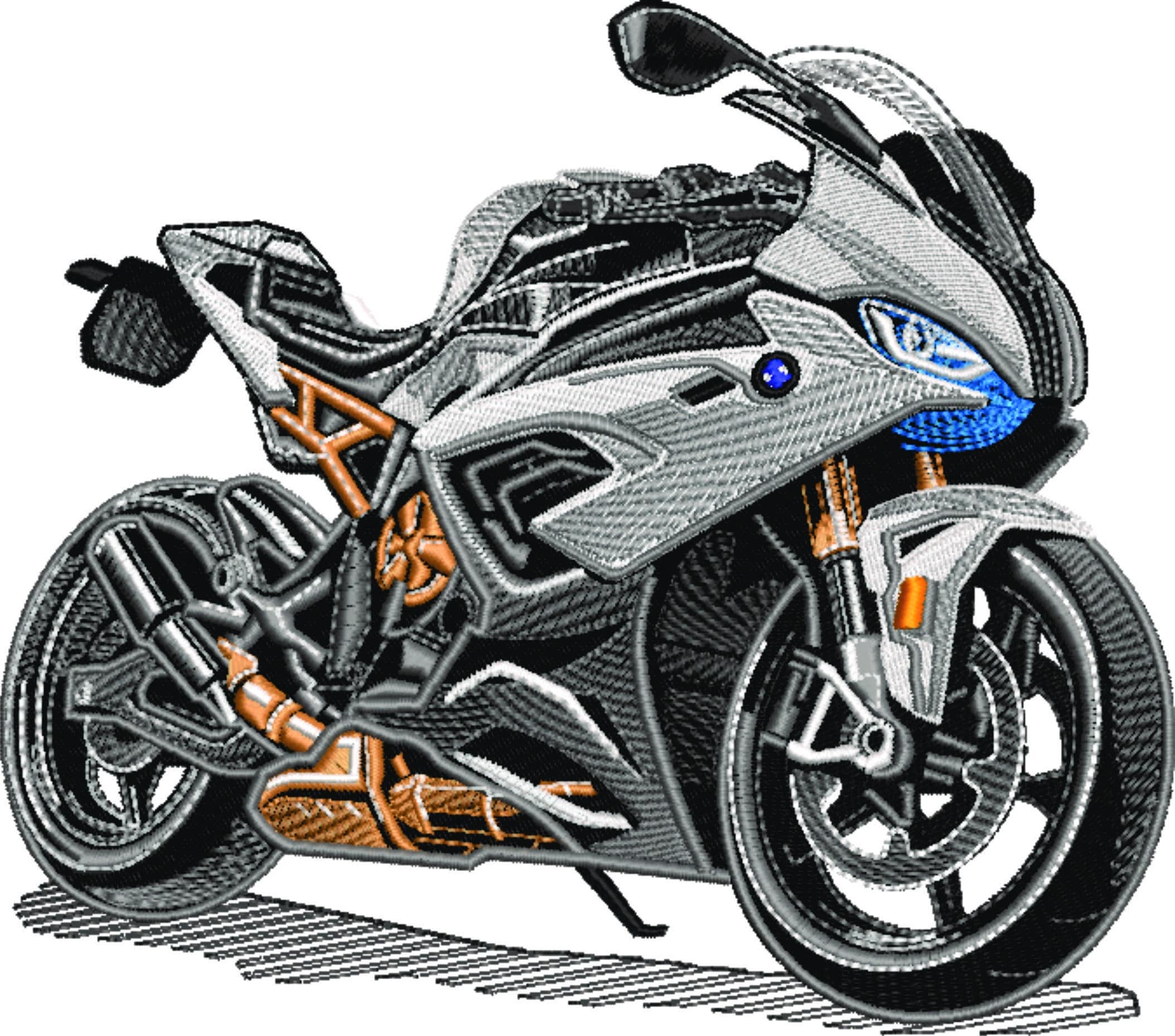 2020 BMW Sports Motorbike - Swoosh - Nike Car embroidery design - instant download — view 4