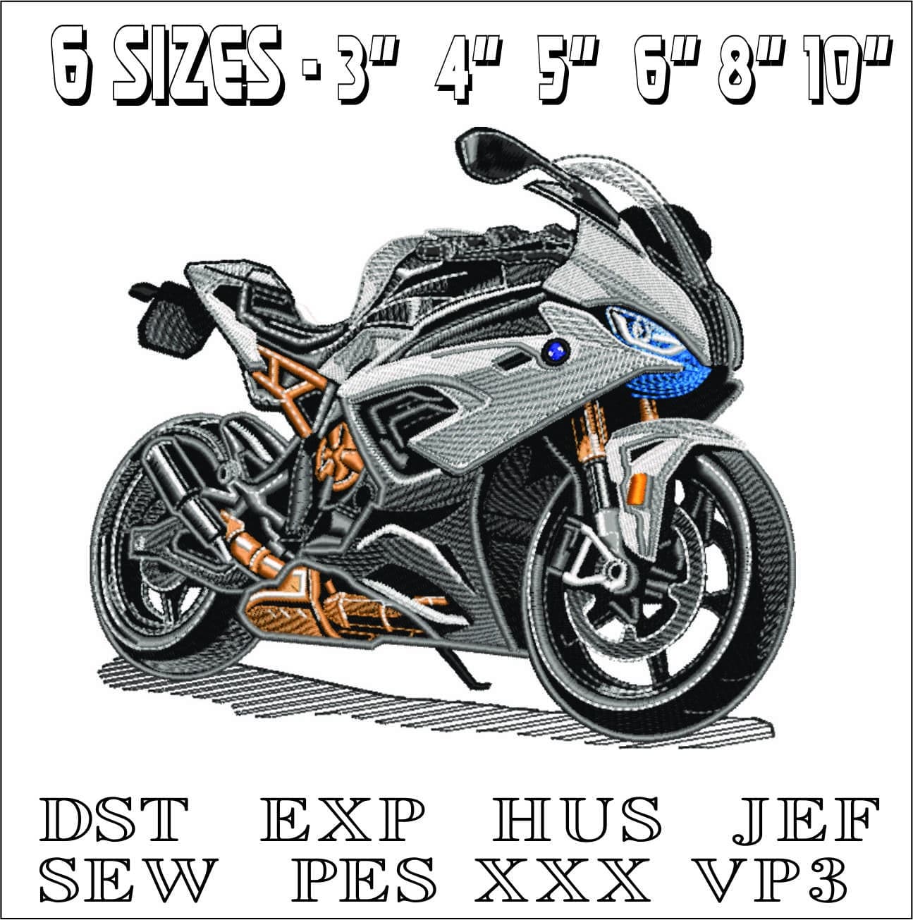 2020 BMW Sports Motorbike - Swoosh - Nike Car embroidery design - instant download — view 2