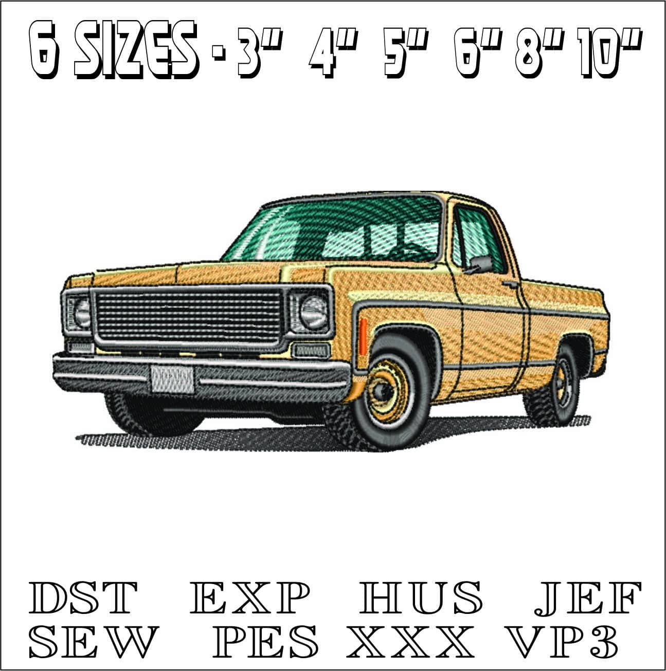 8 Chevy Trucks Package - Nike Car embroidery design file - instant download — view 4