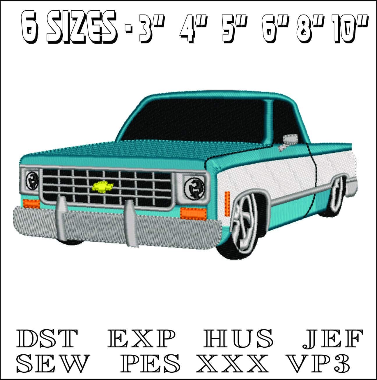 8 Chevy Trucks Package - Nike Car embroidery design file - instant download — view 6