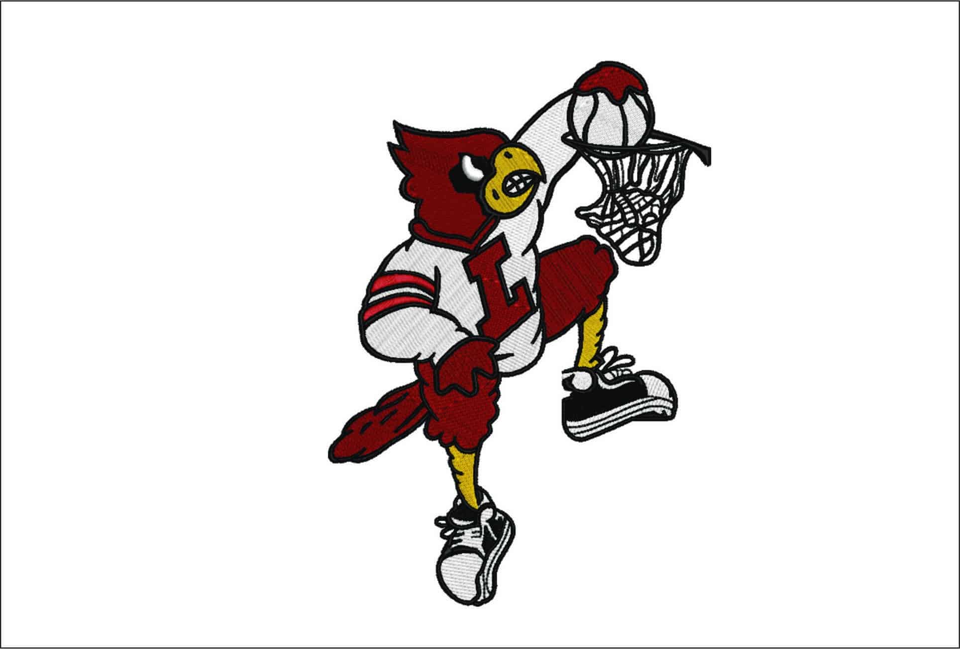Louisville Cardinals Basketball - embroidery design - embroidery file - instant download