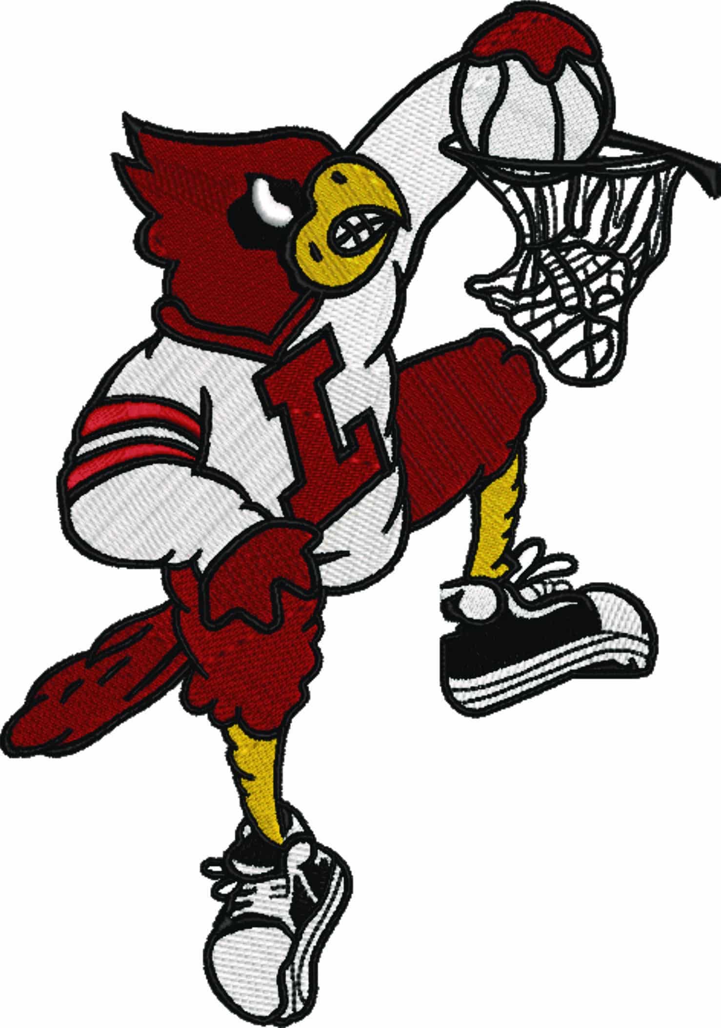Louisville Cardinals Basketball - embroidery design - embroidery file - instant download — view 3