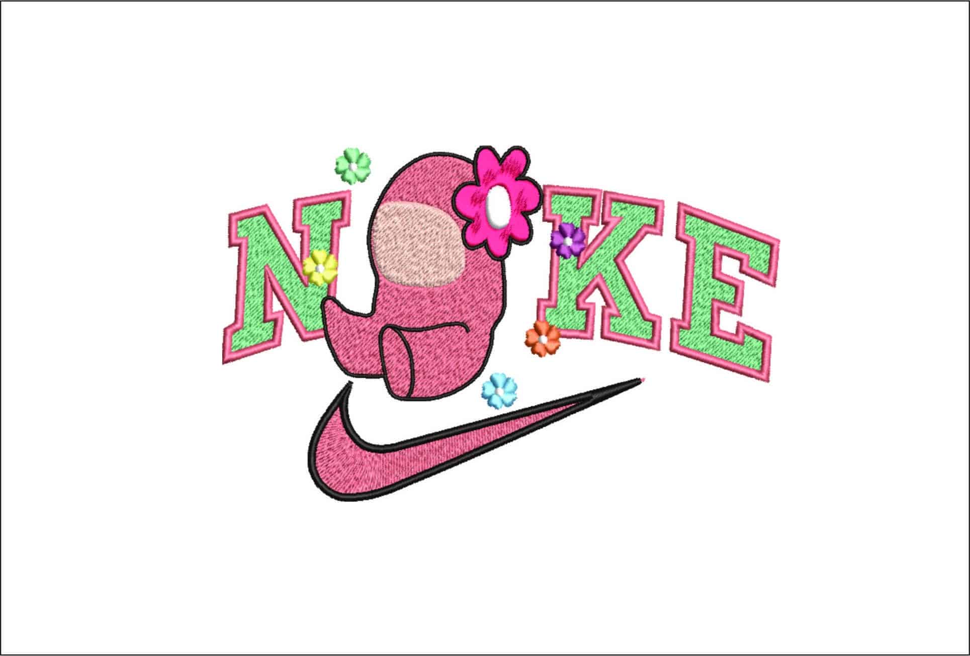 Nike Swoosh Among Us - Nike embroidery design file - instant download