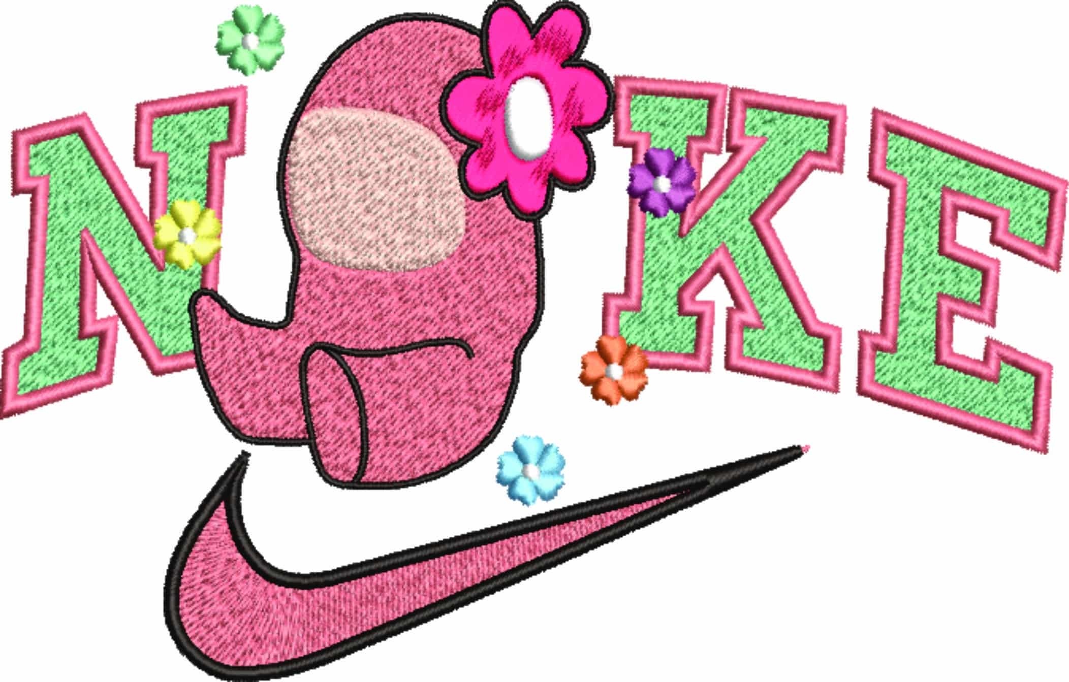 Nike Swoosh Among Us - Nike embroidery design file - instant download — view 4