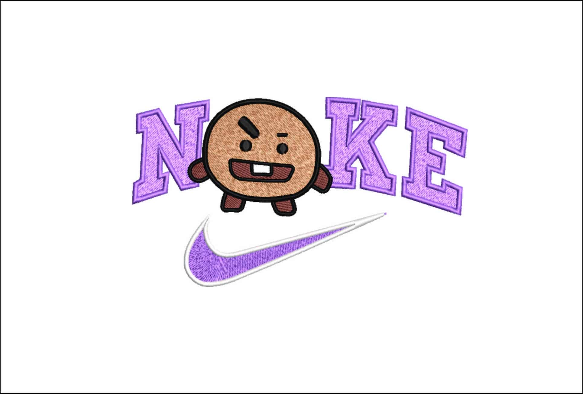 Nike Swoosh BTS Shooky- Nike embroidery design file - instant download
