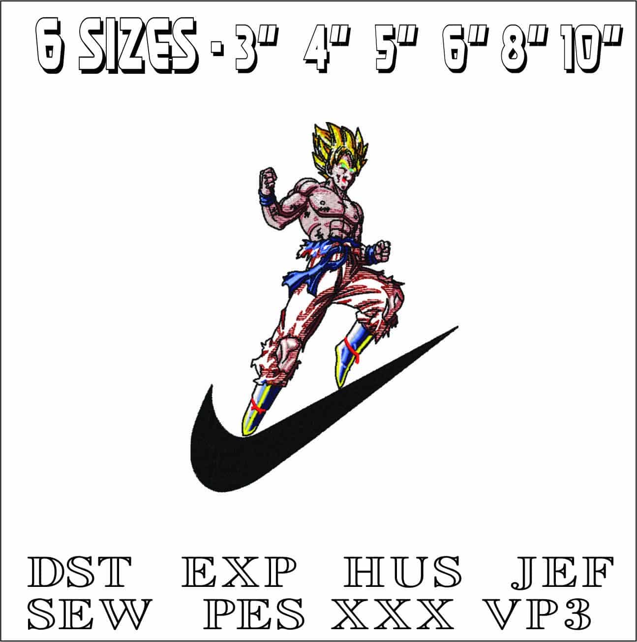 Nike Guko leaping- Nike embroidery design file - instant download — view 2