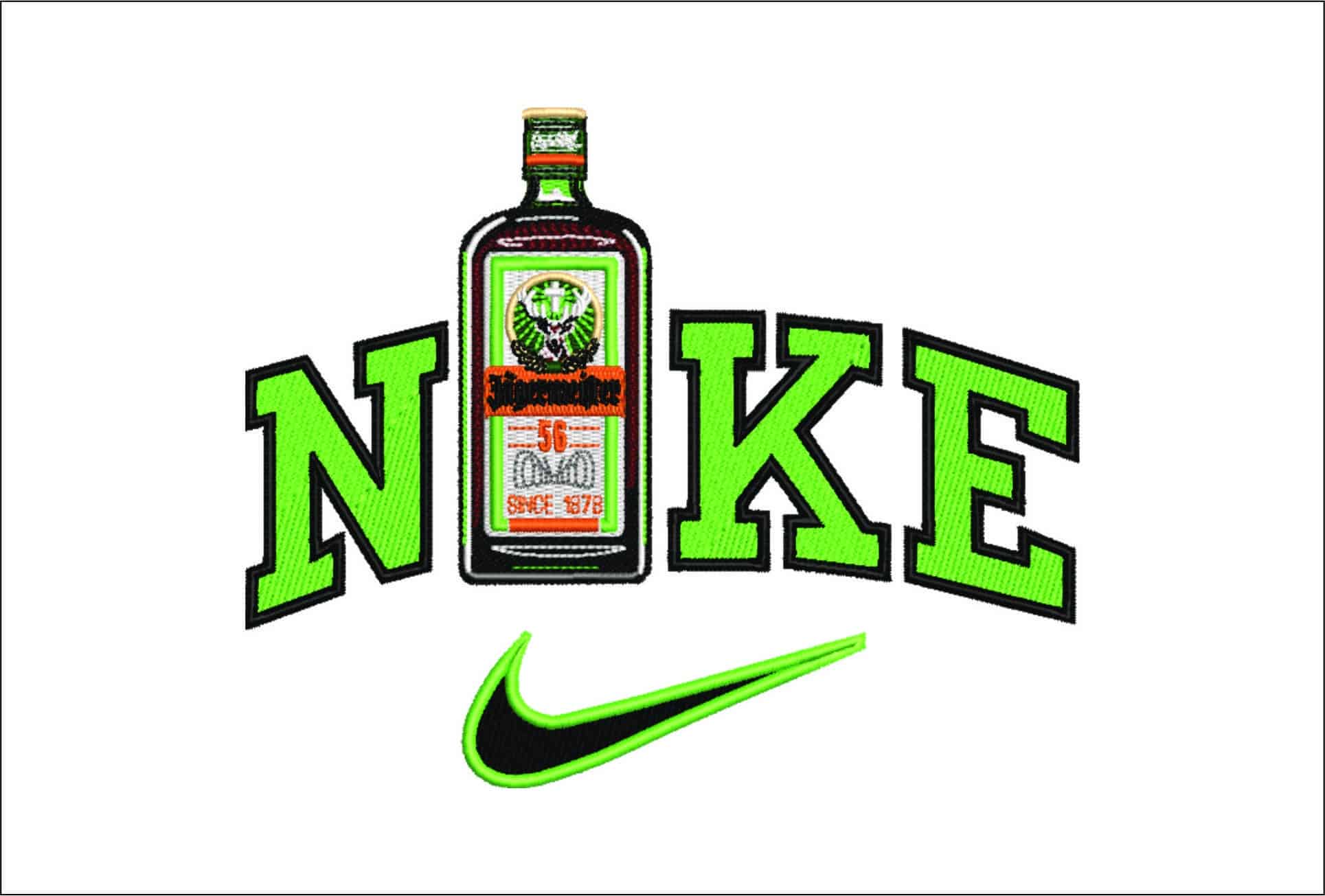 Nike Jagermeister- Nike embroidery design file - instant download