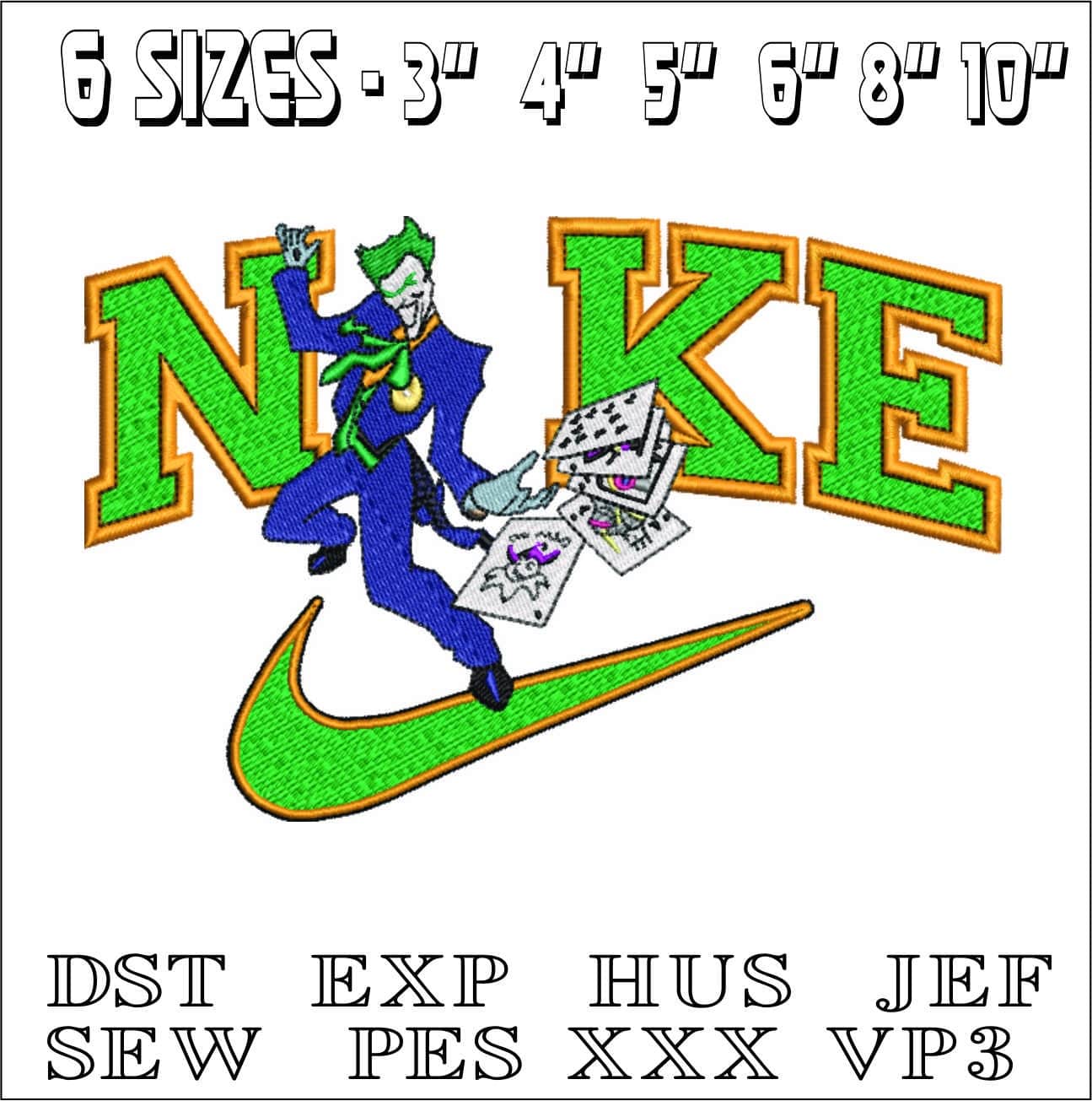 Nike Joke- Nike embroidery design file - instant download — view 2