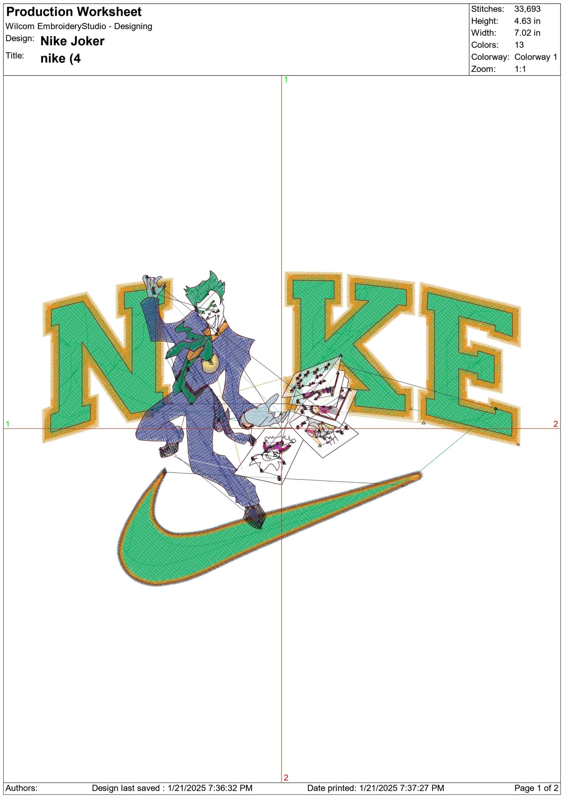 Nike Joke- Nike embroidery design file - instant download — view 3