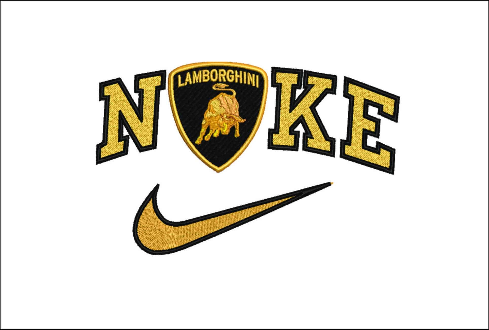 Nike Lamborghini- Nike embroidery design file - instant download
