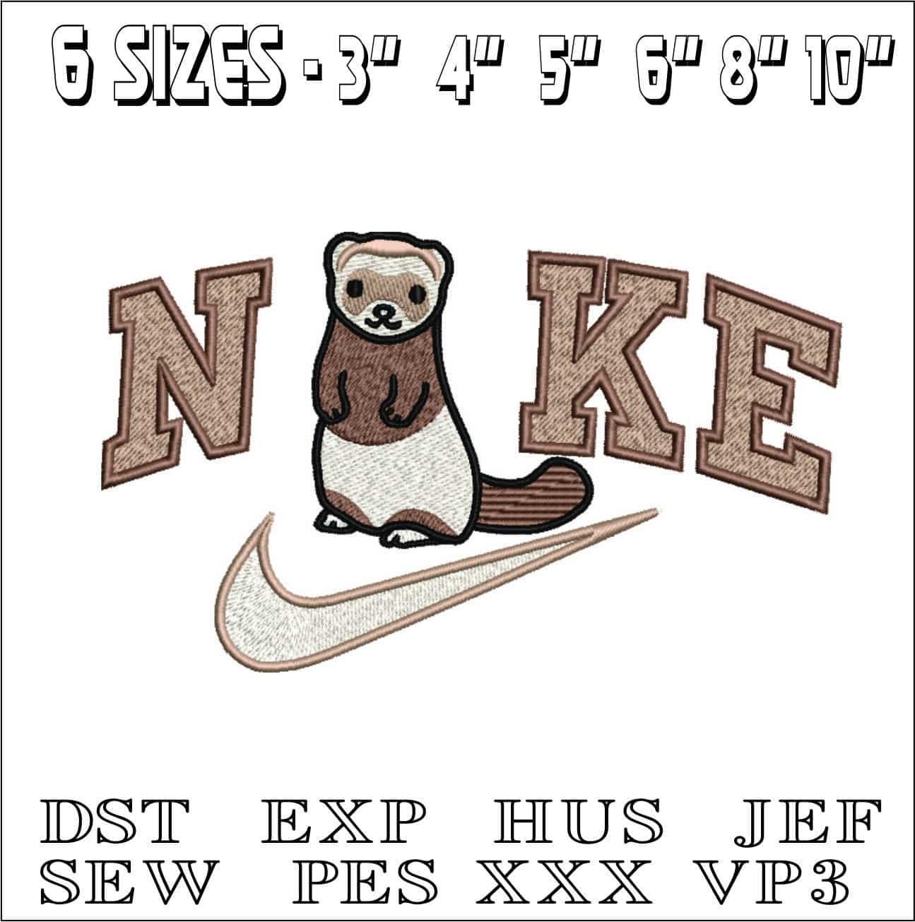 Nike Otter-Nike embroidery design file - instant download — view 2