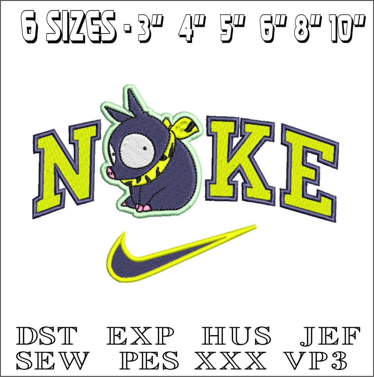 Nike P Chan Ranma-Nike embroidery design file - instant download — view 2
