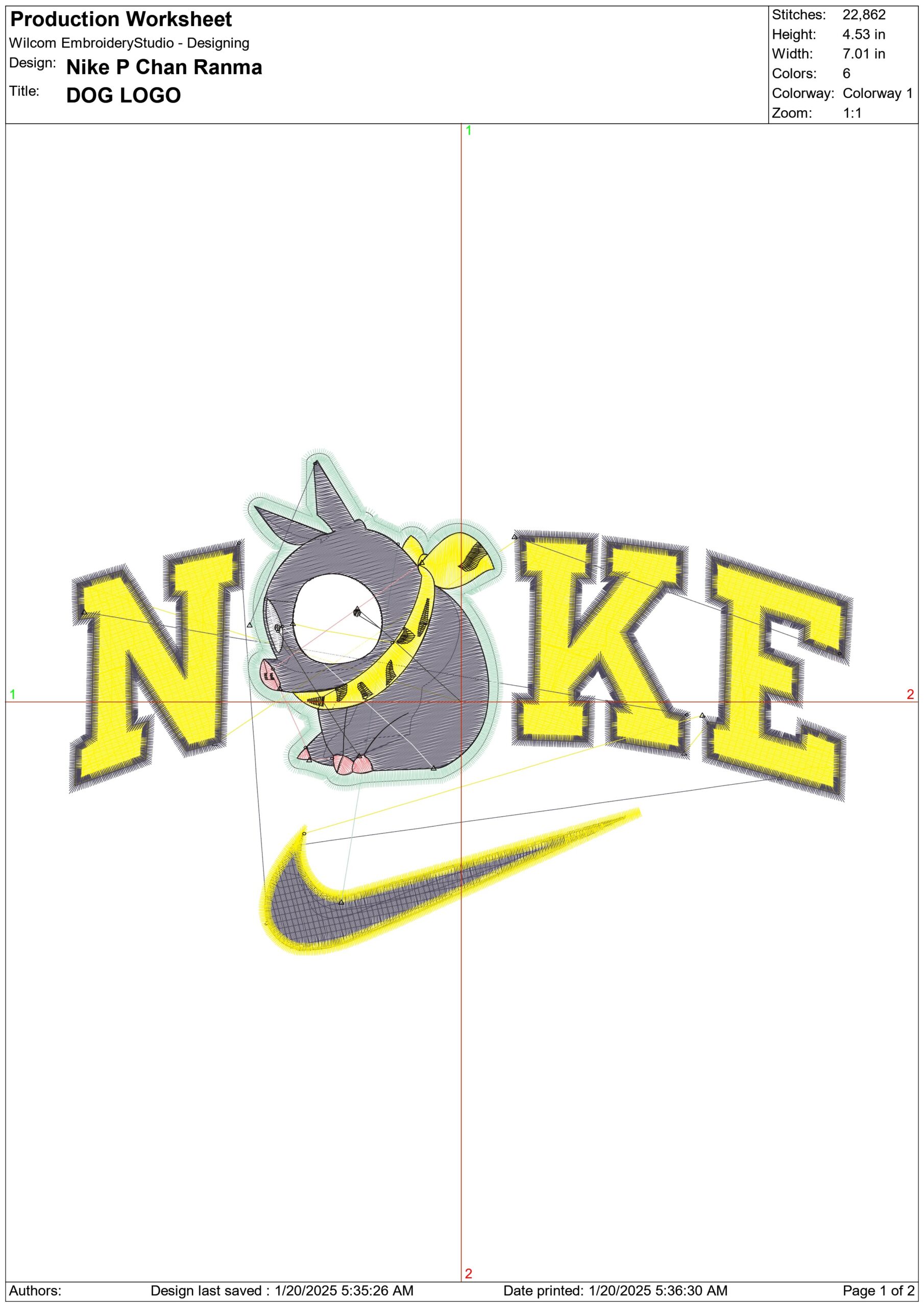 Nike P Chan Ranma-Nike embroidery design file - instant download — view 3