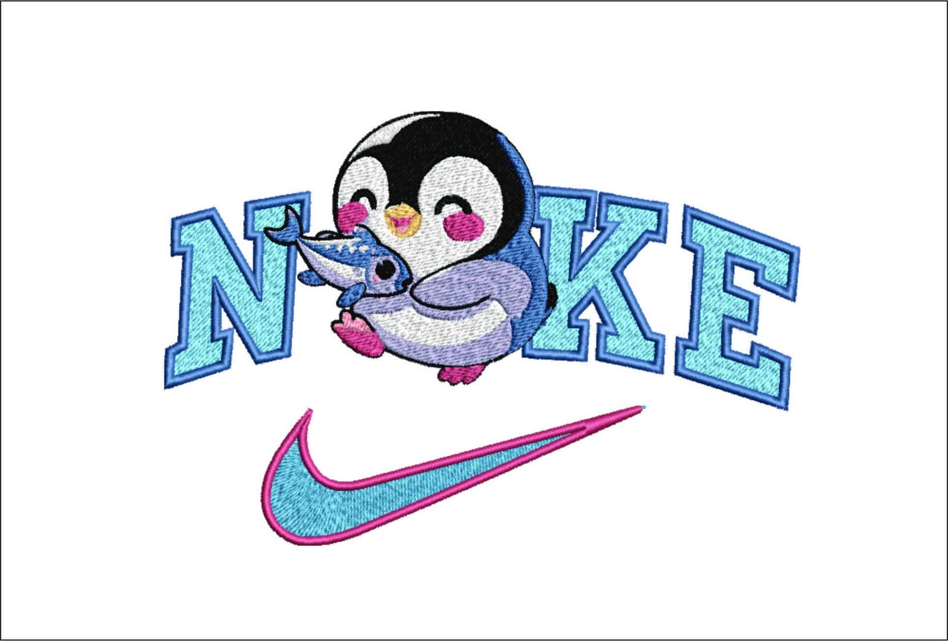 Nike Penguin-Nike embroidery design file - instant download