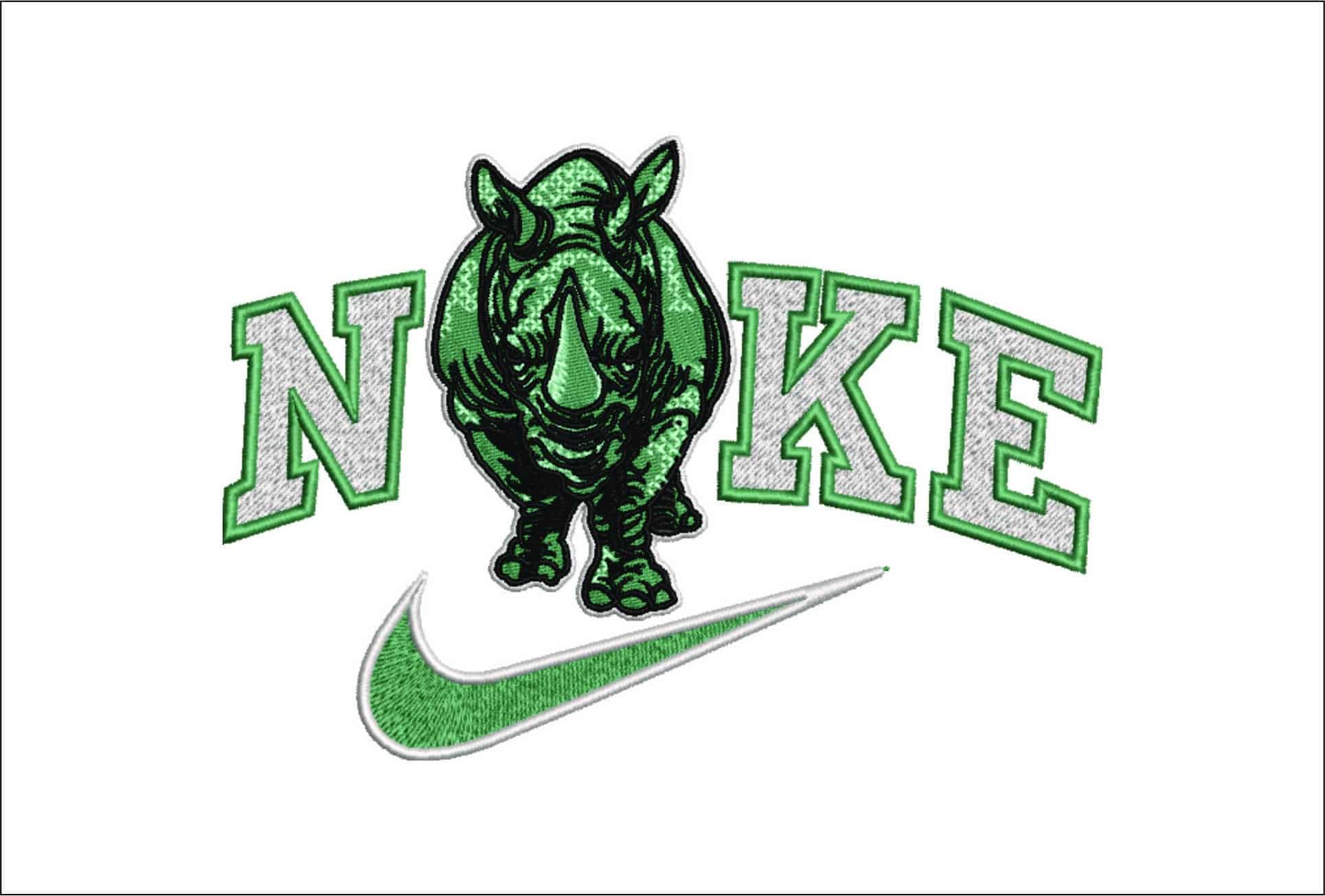 Nike Rhino-Nike embroidery design file - instant download