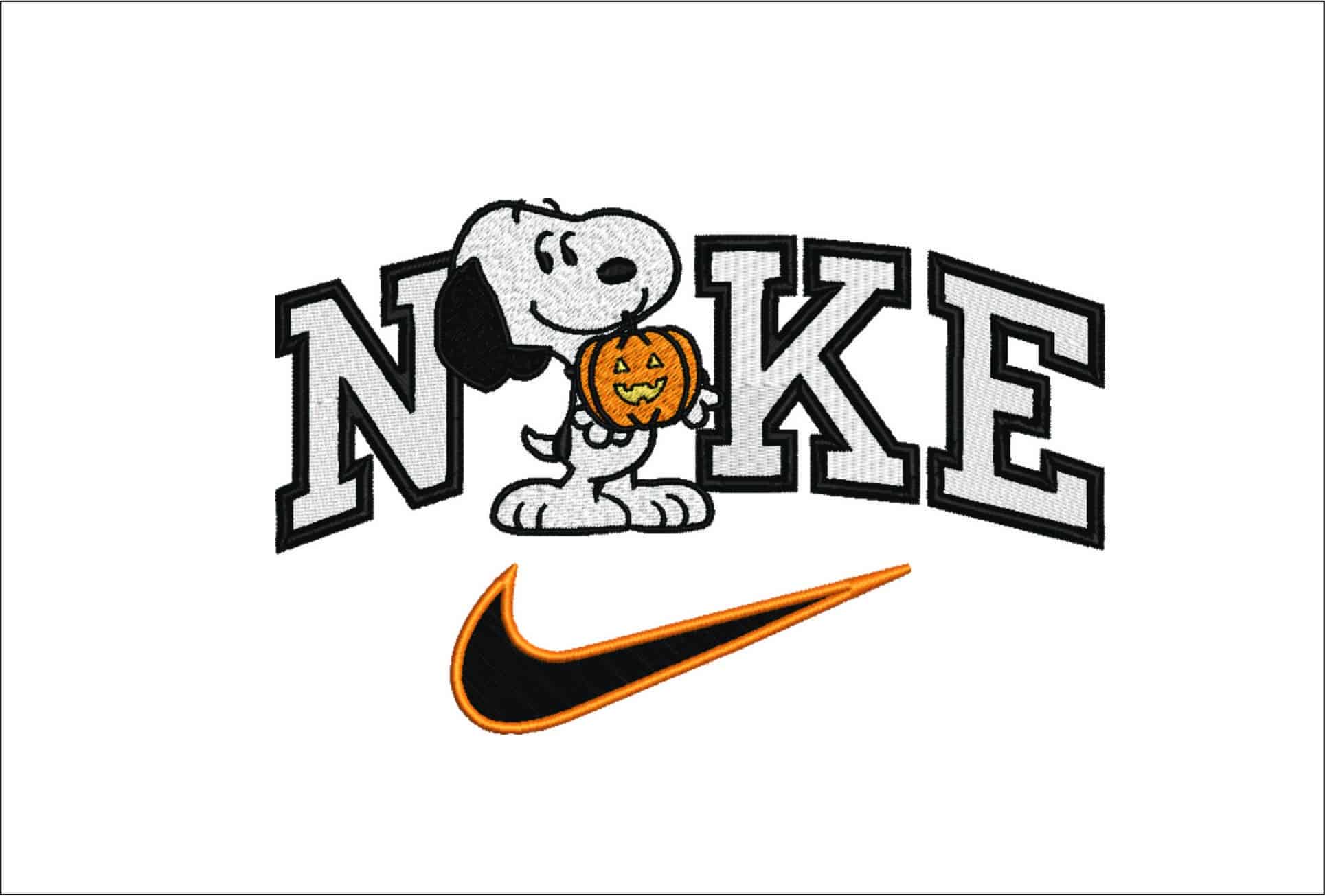 Nike Snoopy Halloween-Nike embroidery design file - instant download