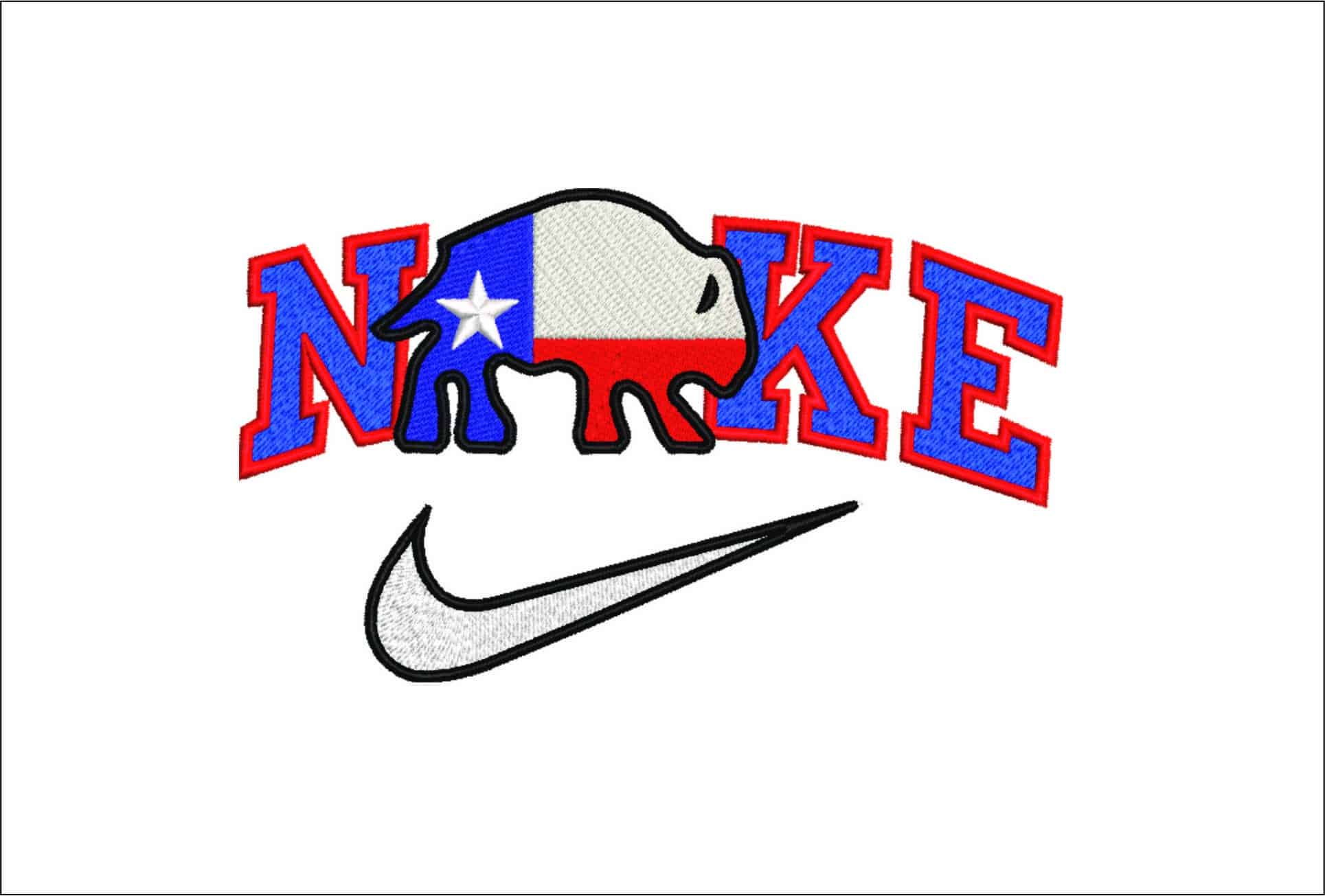 Nike Texas Bull-Nike embroidery design file - instant download