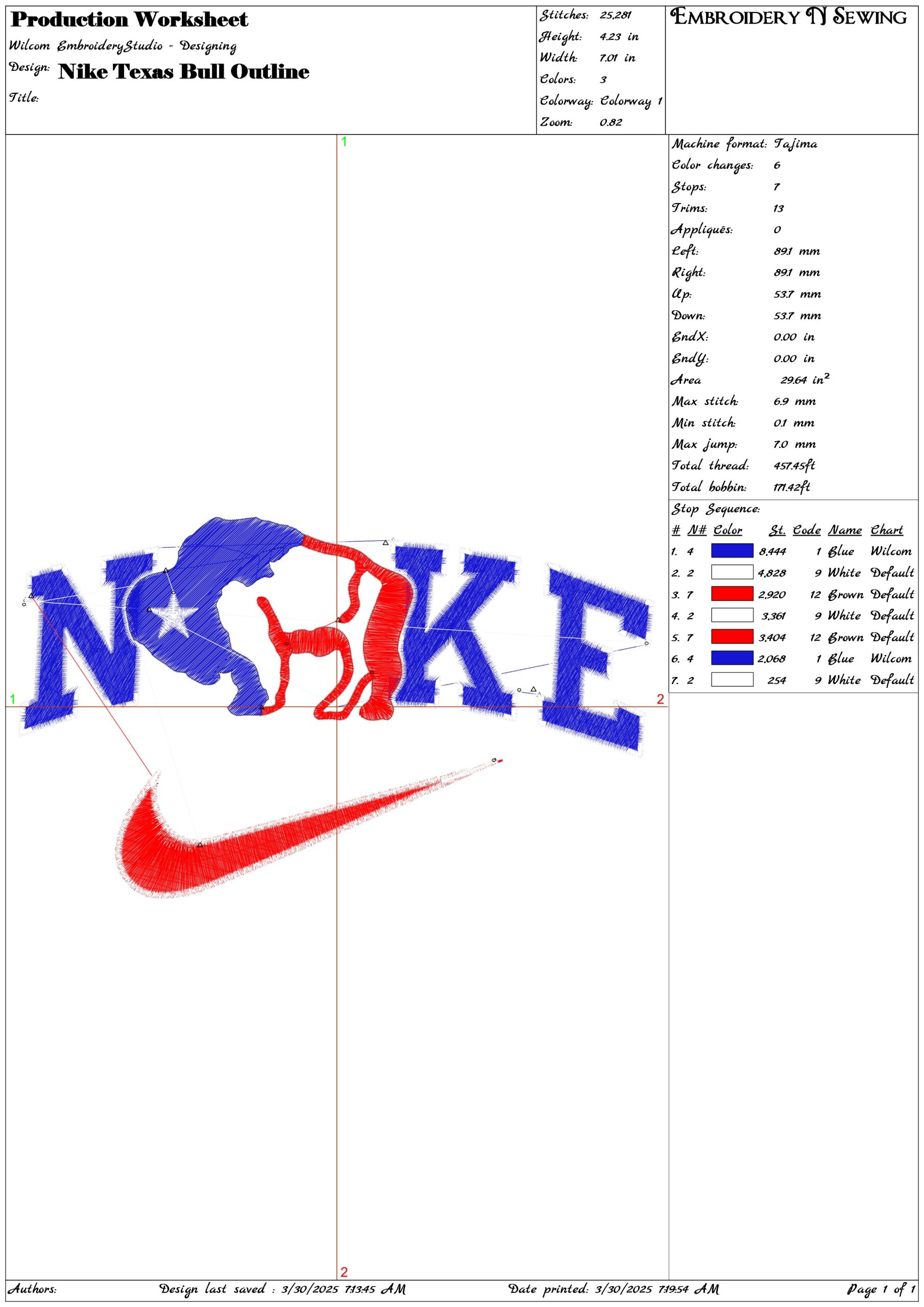 Nike Texas Bull Outline-Nike embroidery design file - instant download — view 3