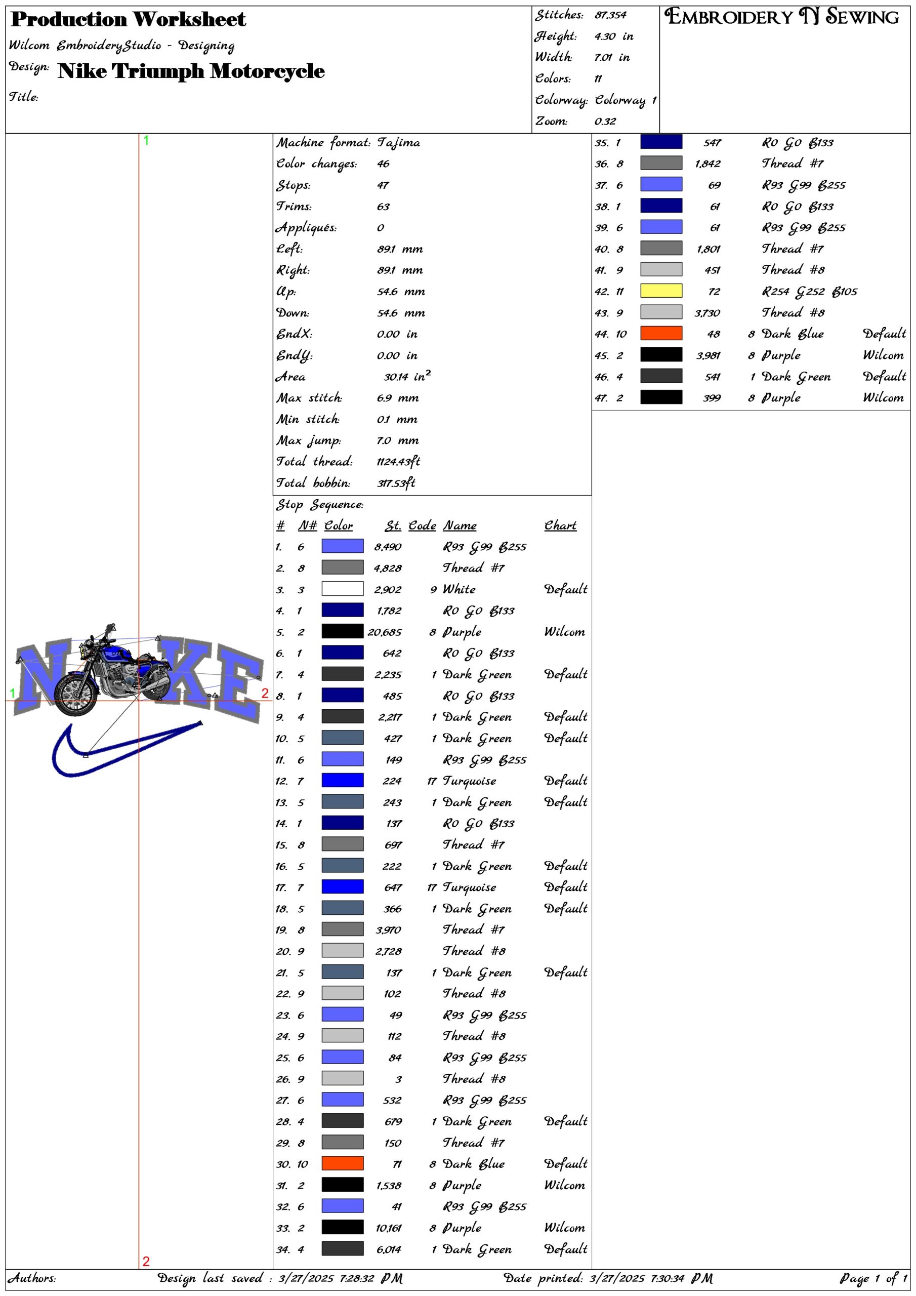 Nike Triumph Motorcycle-Nike embroidery design file - instant download — view 3