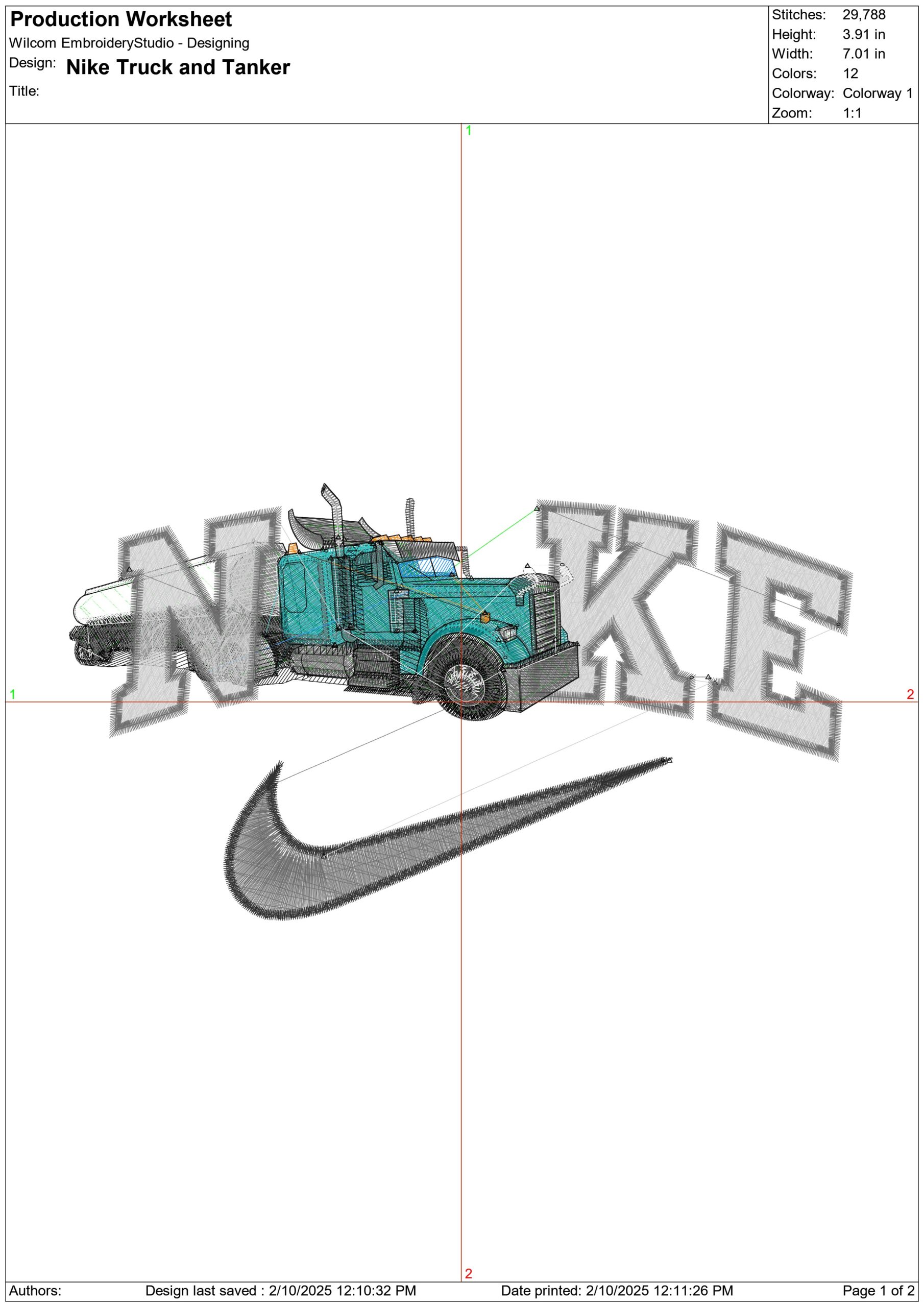 Nike Truck and Tanker-Nike embroidery design file - instant download — view 3