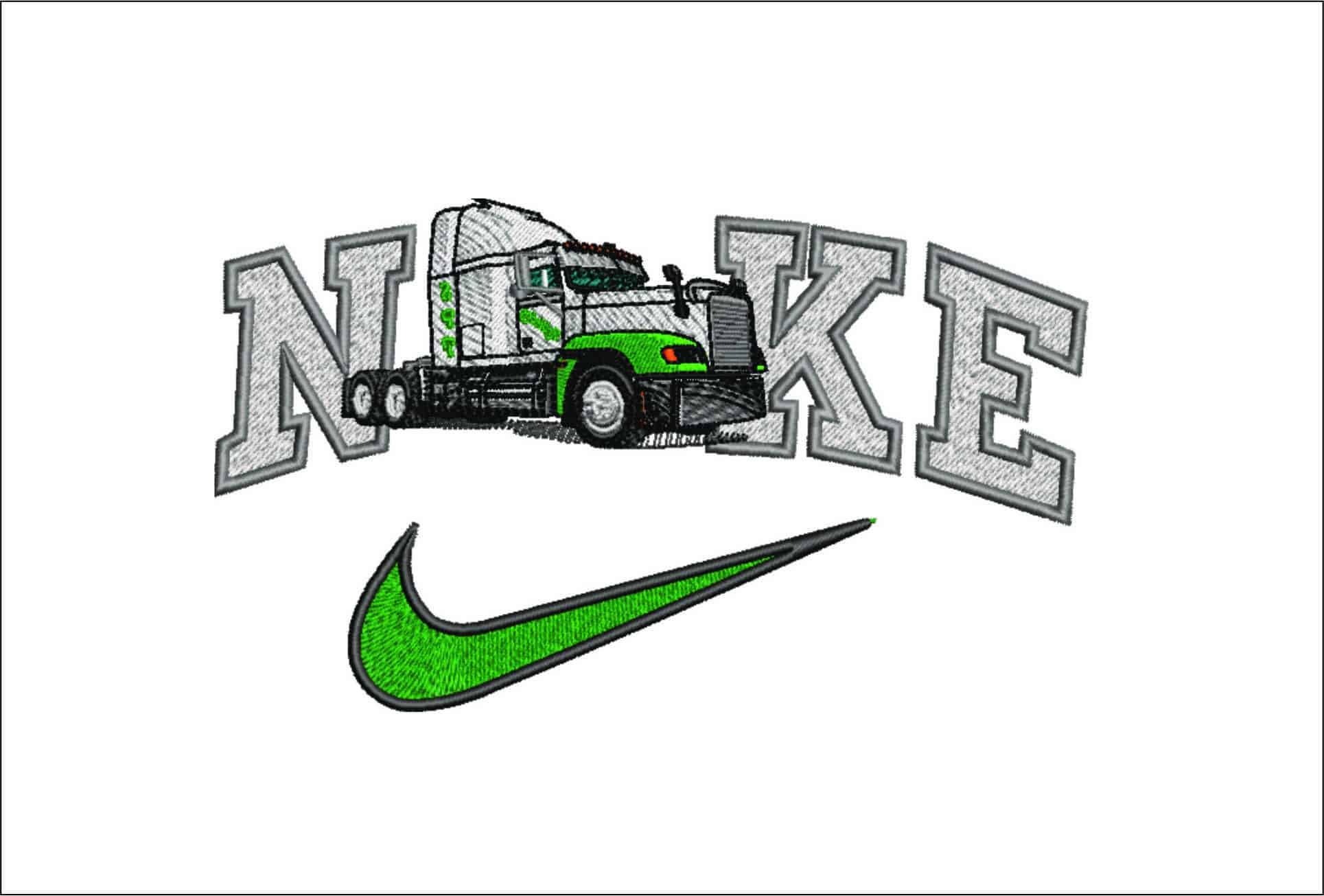 Nike Truck Cab-Nike embroidery design file - instant download
