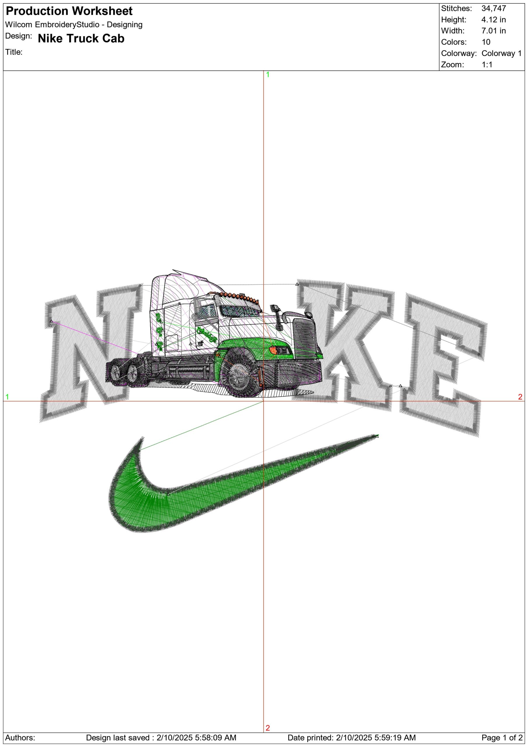 Nike Truck Cab-Nike embroidery design file - instant download — view 3
