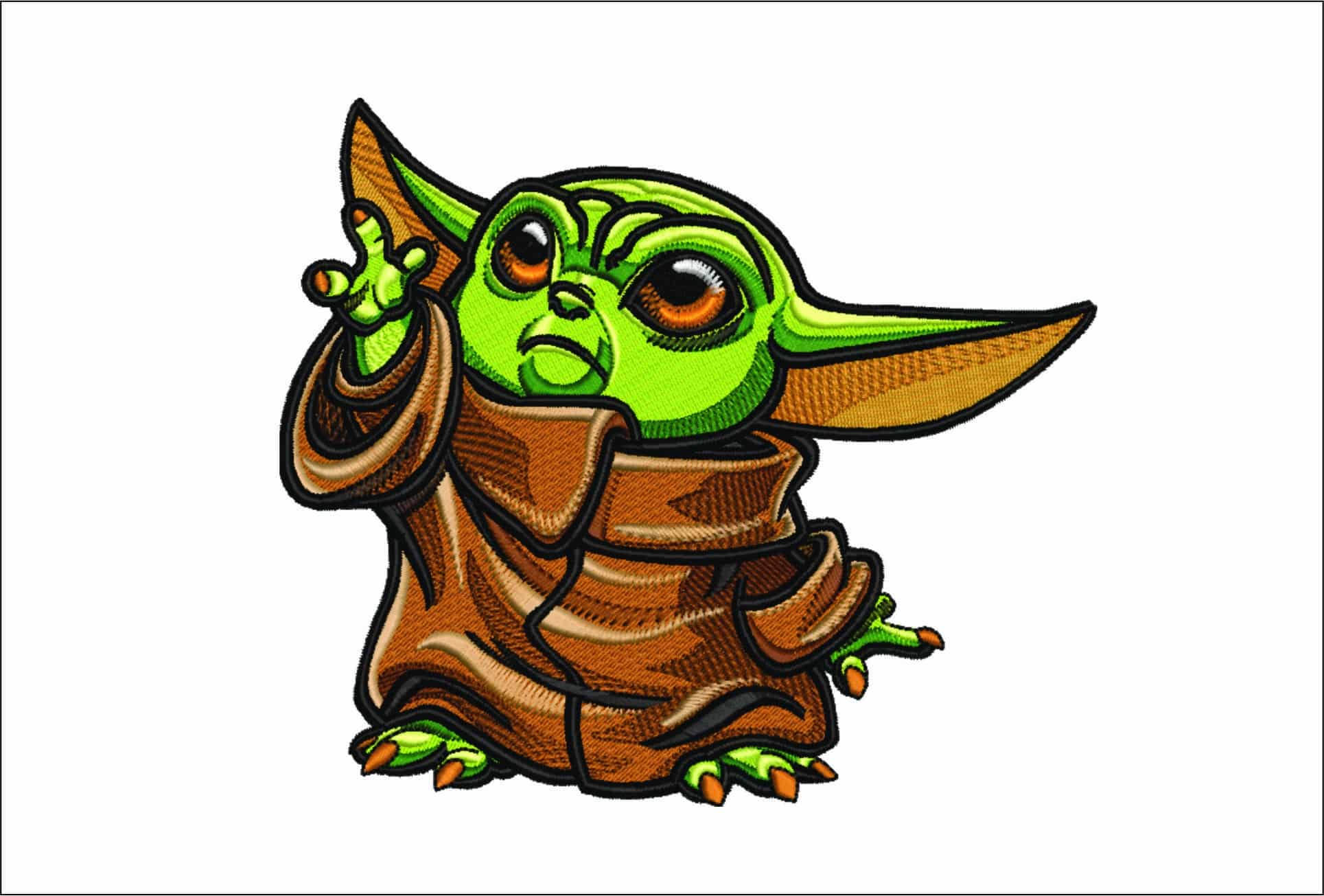 Yoda Baby Star Wars- Elegant embroidery design file - instant download
